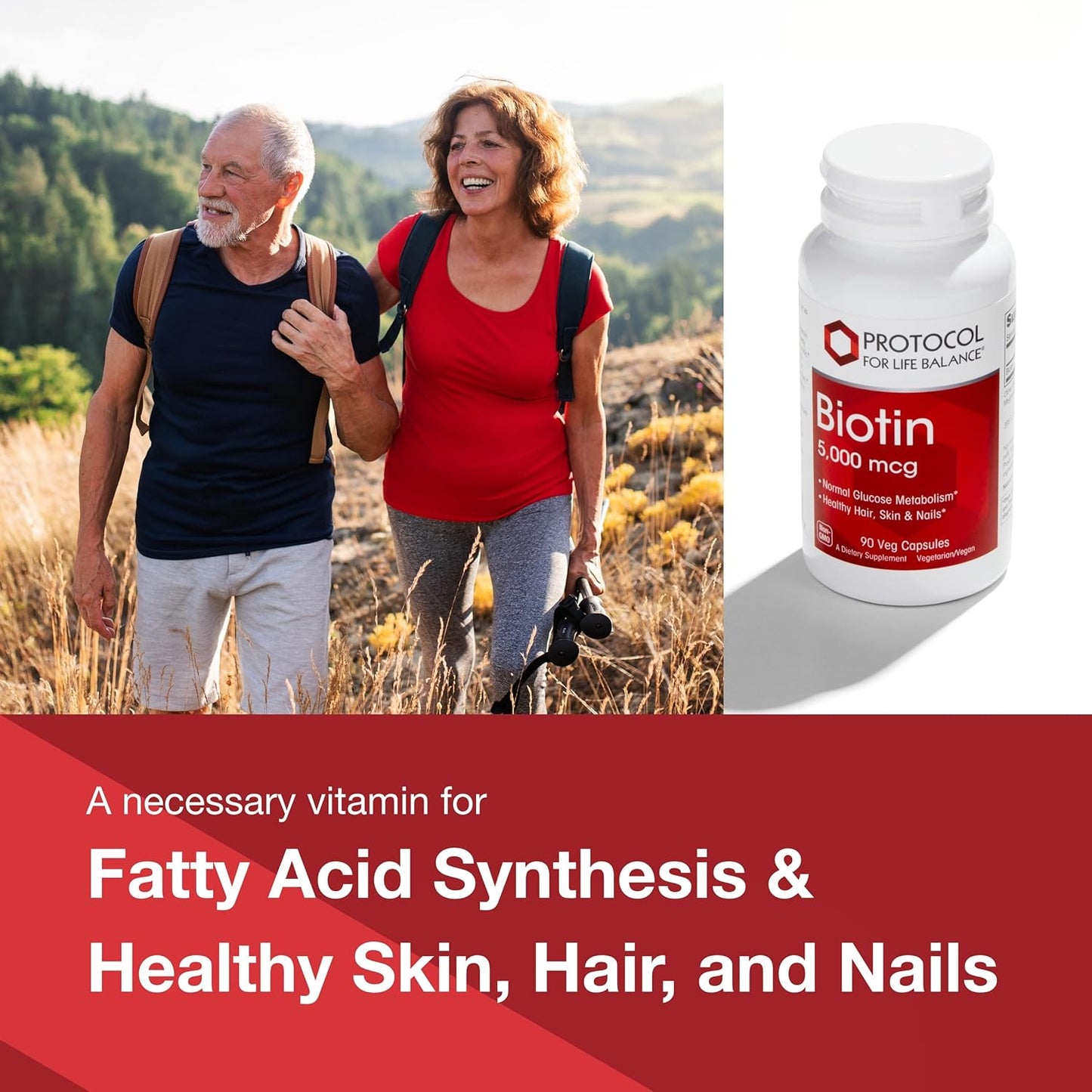 protocol-biotin-5000mcg-capsules---vitamin-b7-supplement-for-hair-skin-nails-support---promotes-carb-metabolism-cell-growth---90-veg-caps---protocol-for-life-balance-3