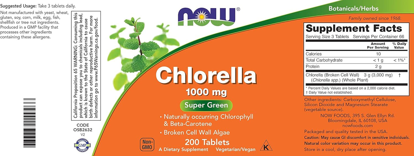 now-chlorella-1000mg-tablets---400-count---natural-chlorophyll-beta-carotene---non-gmo-vegan---green-superfood-supplement-5