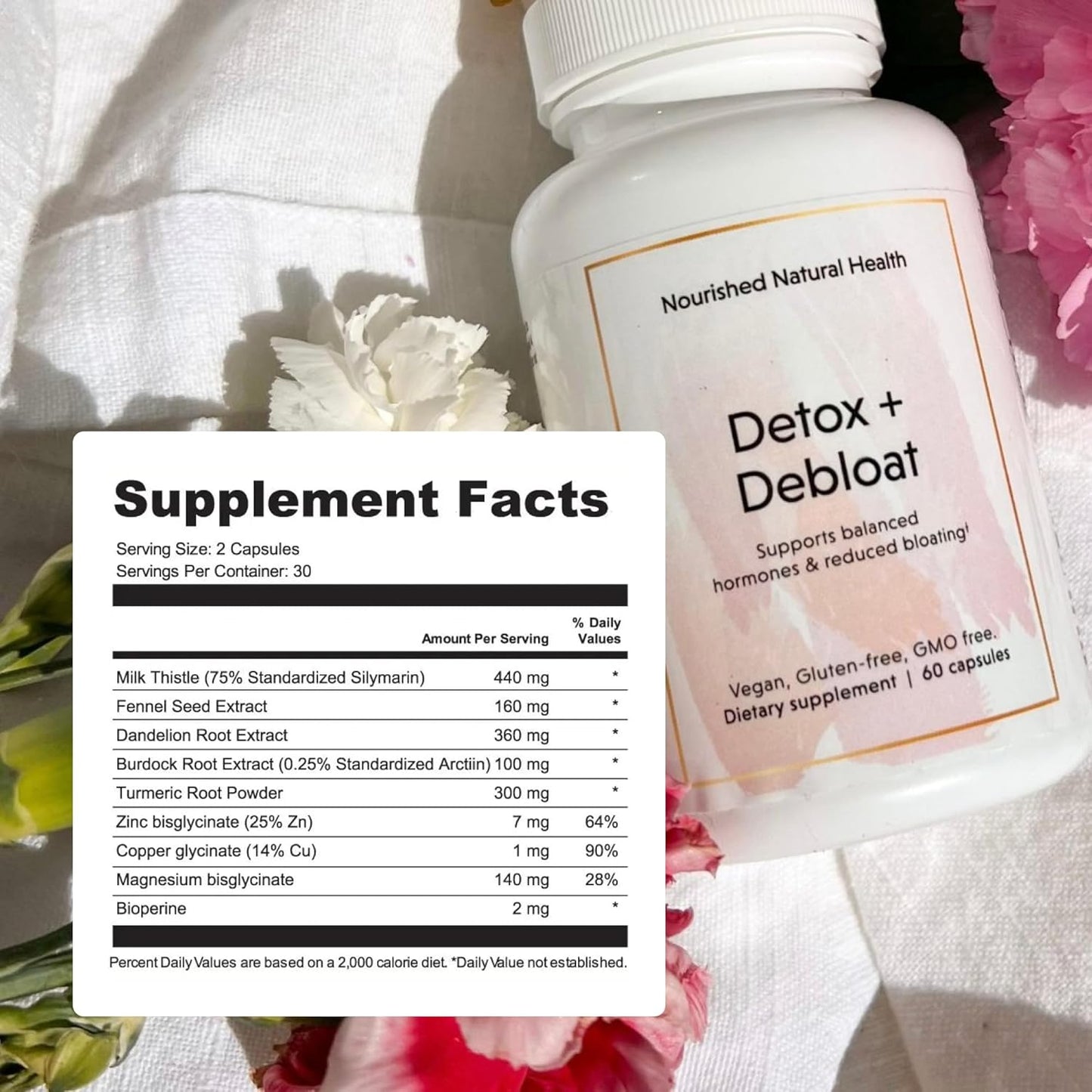 detox-and-debloat-supplement-for-women---vegan-milk-thistle-dandelion-root-capsules---bloating-relief-and-digestion-support---60-count-2