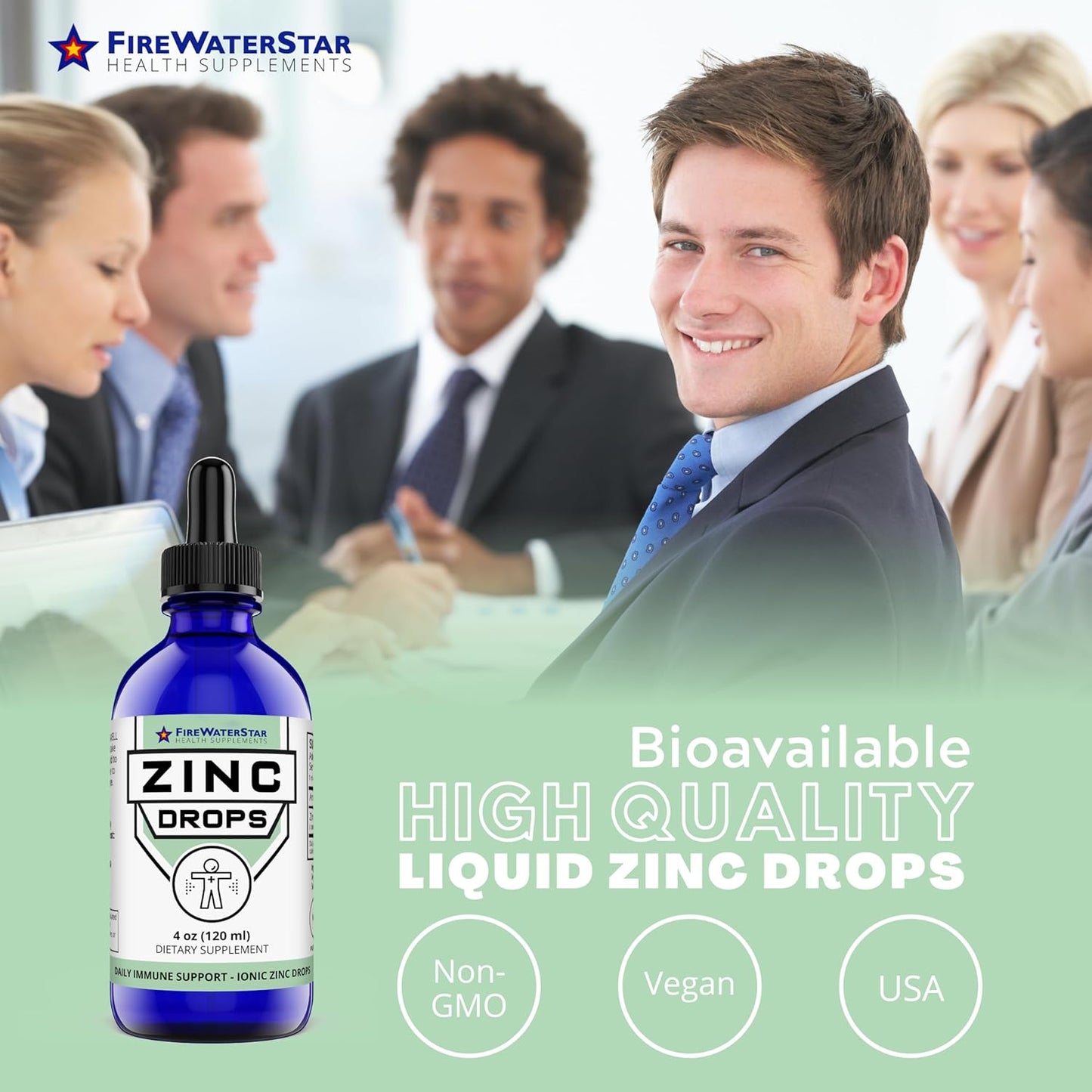 Organic Liquid Zinc Supplement - Immune Support for Adults & Kids - Non-GMO Vegan Drops - 45mg - Boost Immunity, Healthy Skin & Wellness - Espot.com.au