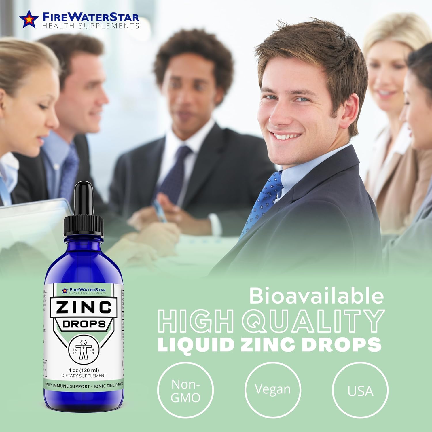 Organic Liquid Zinc Supplement - Immune Support for Adults & Kids - Non-GMO Vegan Drops - 45mg - Boost Immunity, Healthy Skin & Wellness - Espot.com.au