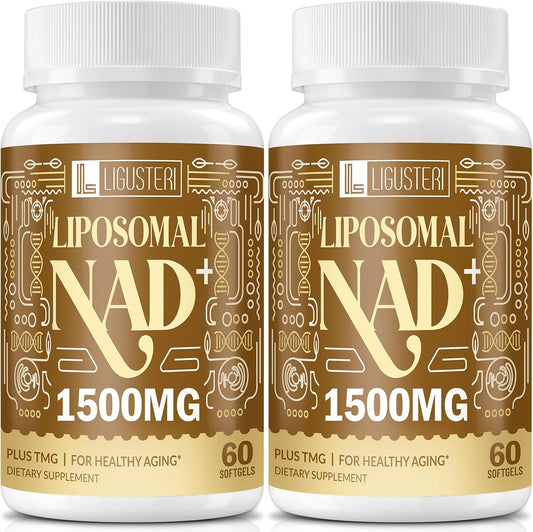 1500MG Liposomal NAD+ Supplement with TMG for Aging Defense, Energy, Heart & Brain Function - 120 Softgels - Espot.com.au