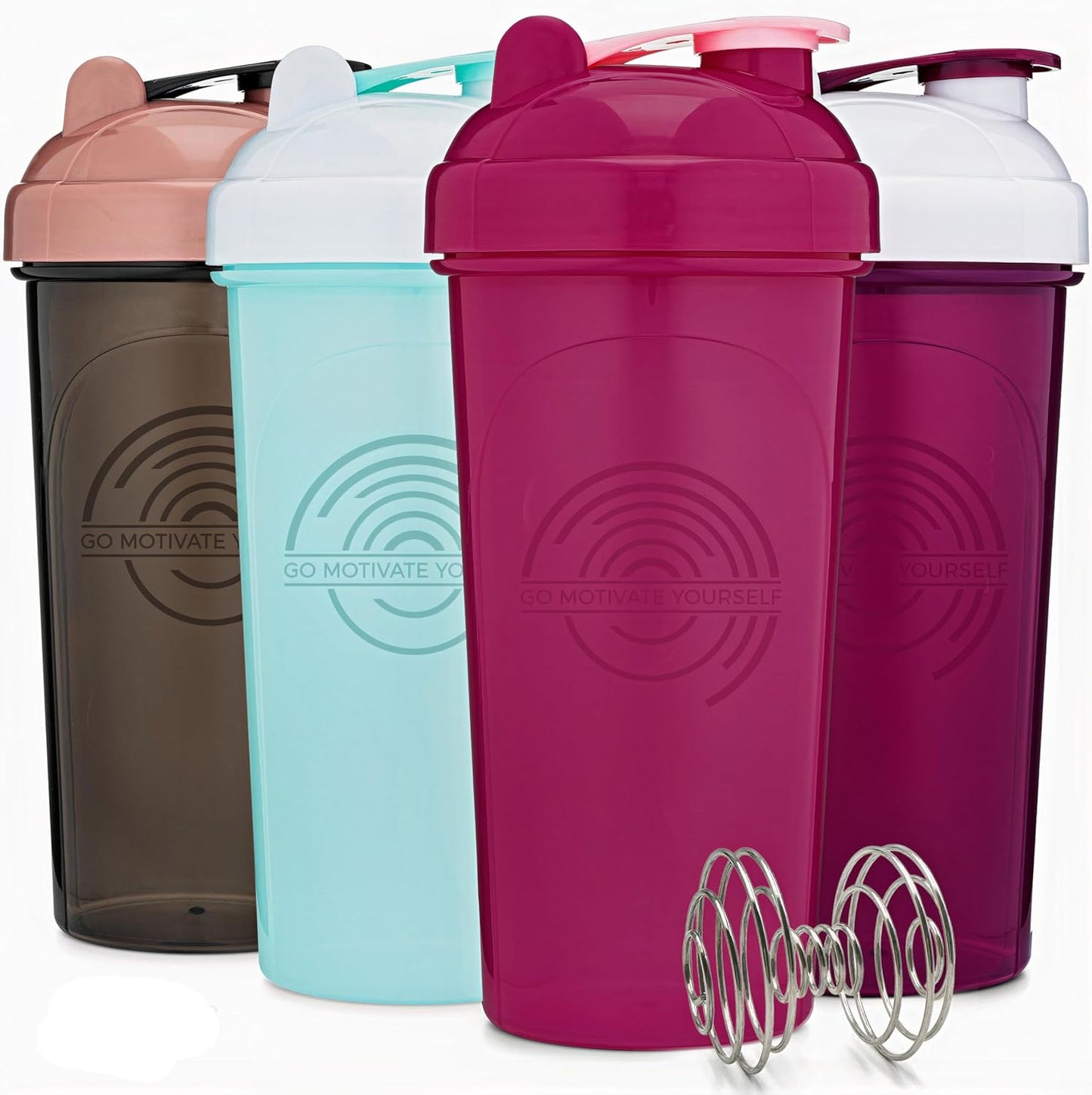4-pack-shaker-bottles-with-agitator-5-pack-protein-funnels-bundle---bpa-free-dishwasher-safe-ideal-for-fitness-2