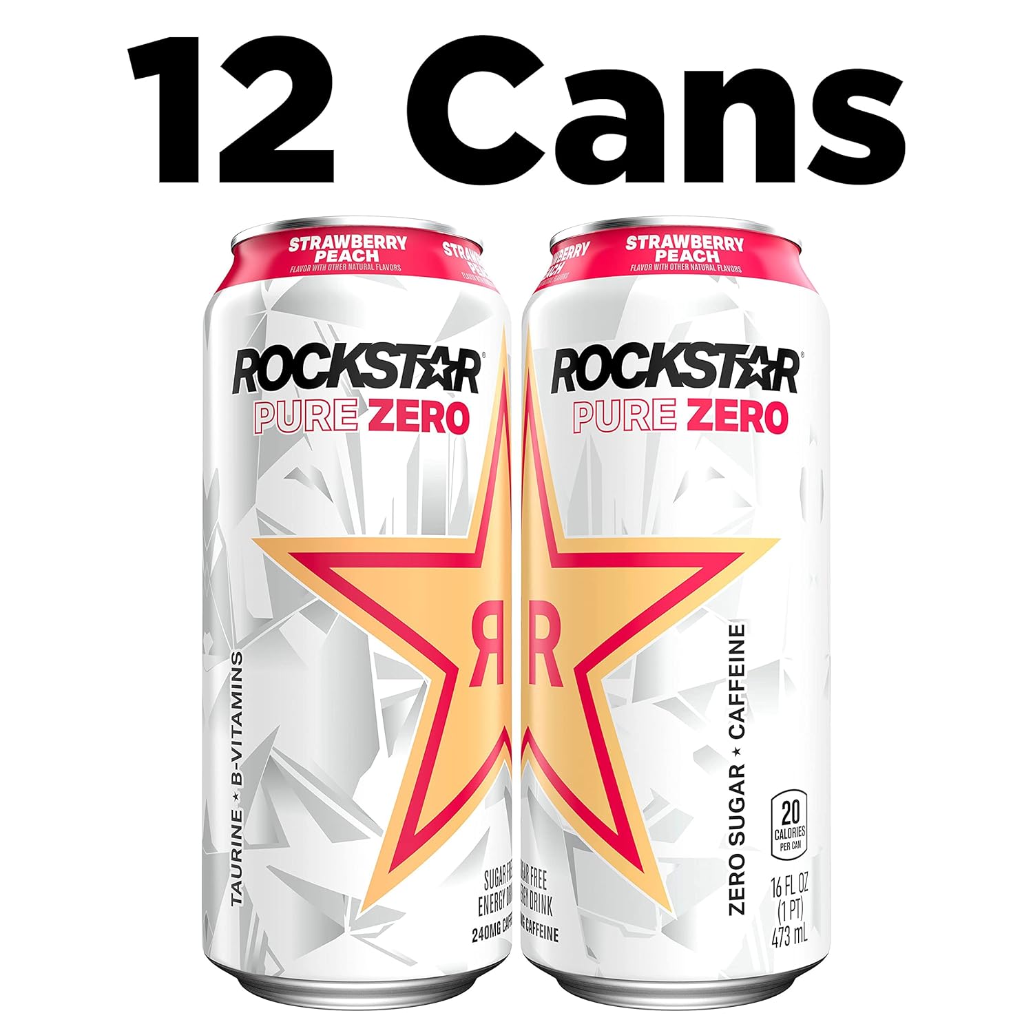 rockstar-pure-zero-strawberry-peach-energy-drink-16oz-cans-12-pack---sugar-free-with-caffeine-and-taurine-boost-2