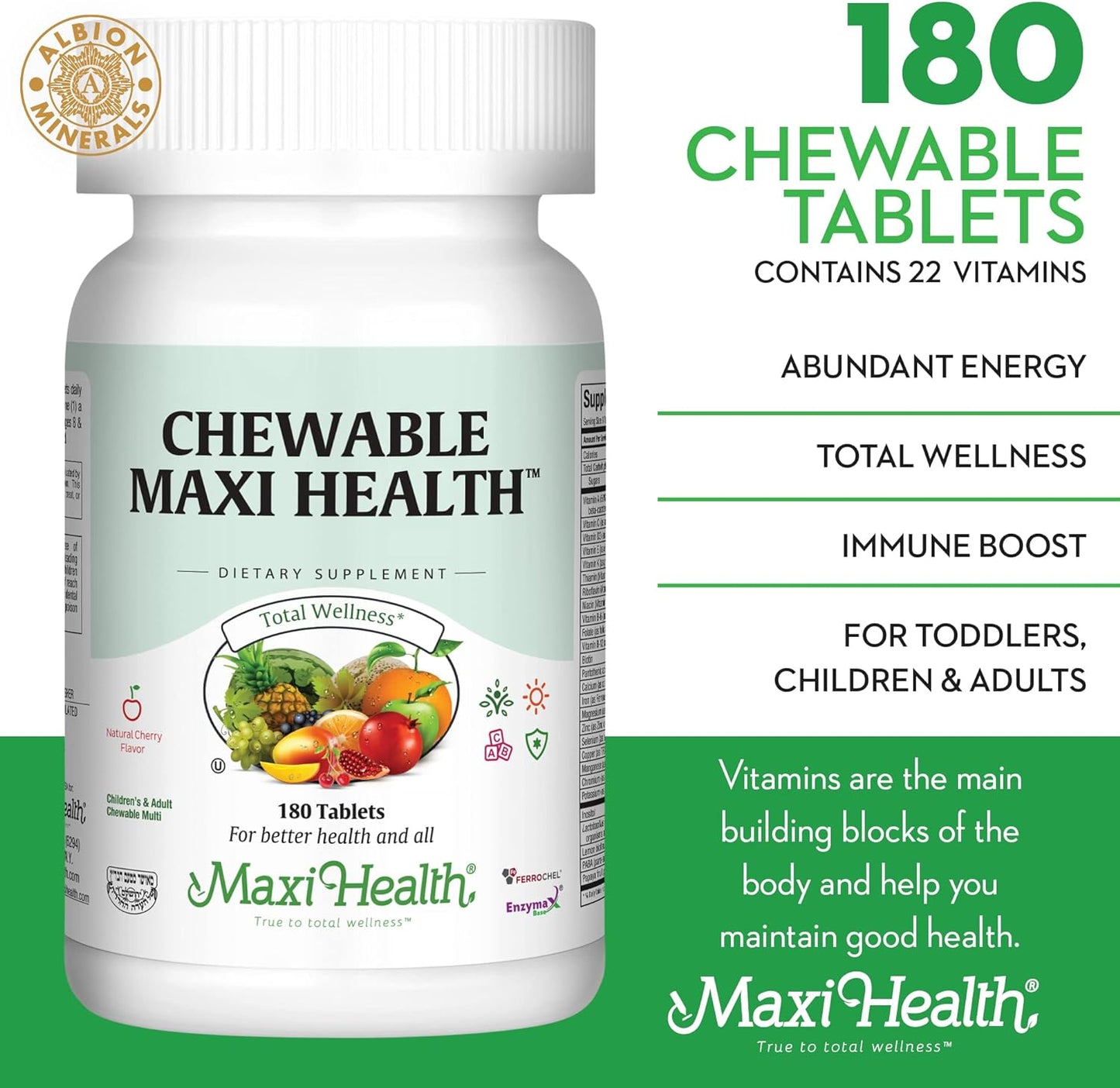 cherry-flavored-chewable-multivitamin-for-kids-teens-and-adults---kosher-iron-multivitamin-tablets---180-count-4