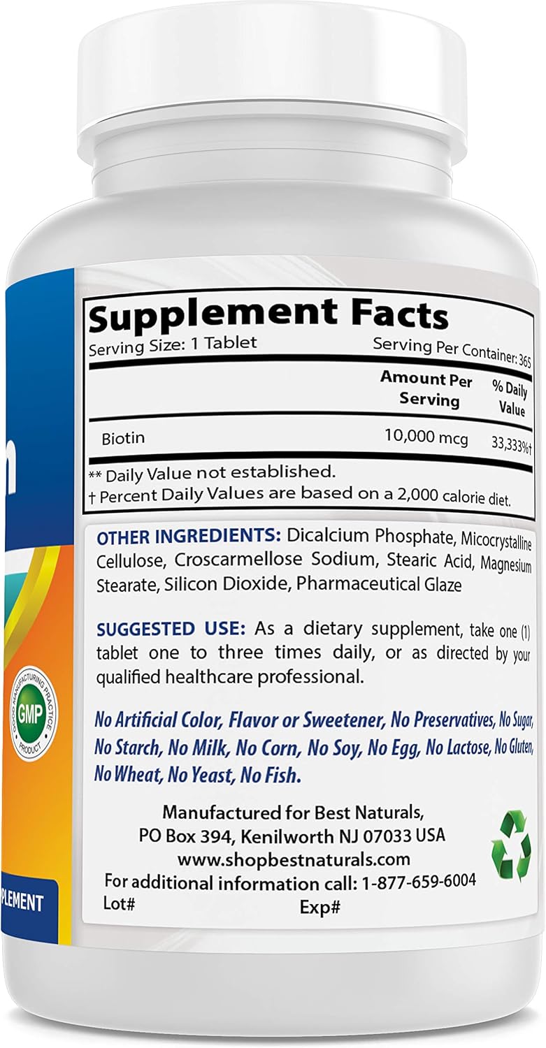 365-tablets-of-best-naturals-biotin-vitamin-b7-10000-mcg-for-hair-skin-and-nail-health---pack-of-1-5