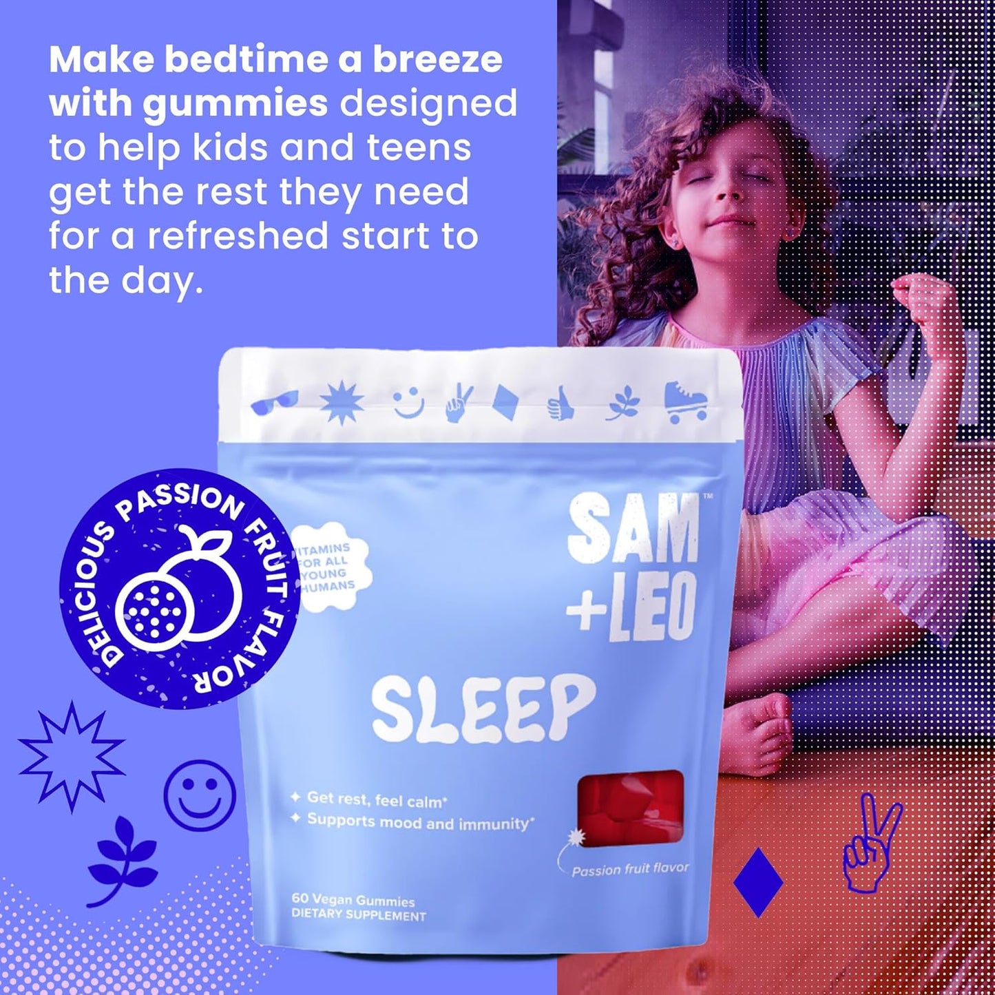 all-natural-vegan-sleep-gummies-for-kids-and-teens-with-passionflower-vitamin-b6-and-melatonin---60ct-passion-fruit-flavor-5