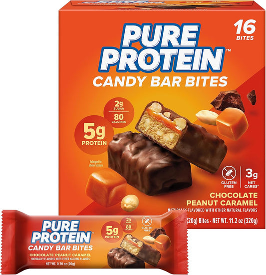 chocolate-peanut-caramel-protein-candy-bar-bites---16-pack-5g-protein-gluten-free-low-sugar---070-oz-bars-1