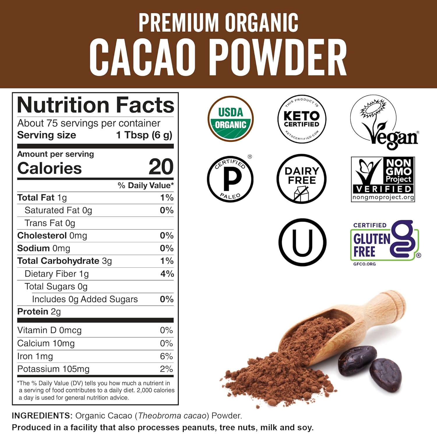 organic-cacao-powder-1lb---unsweetened-dark-chocolate-flavor-for-baking-smoothies---non-gmo-vegan-gluten-free---454g-6