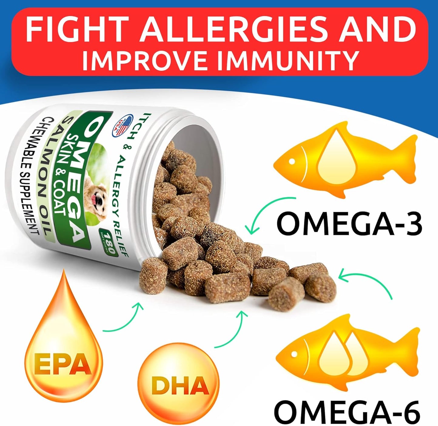 360-chews-allergy-relief-bundle-for-dogs---omega-3-fish-oil-with-epa-dha-fatty-acids---anti-itch-skin-coat-supplement---joint-health-support---made-in-usa-8