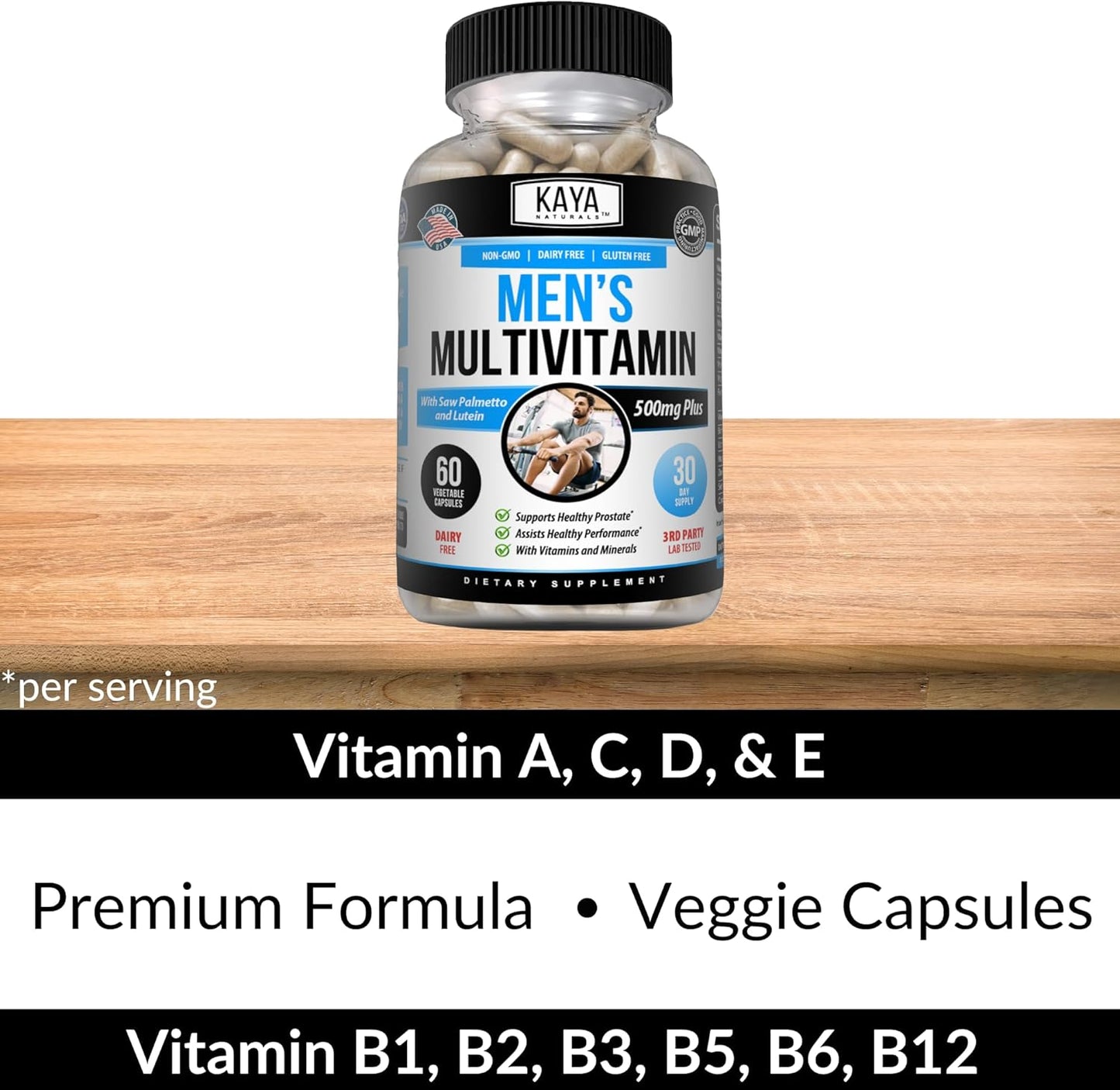 Men's Prostate Multivitamin - Daily Supplement for Healthy Prostate - Multi Mineral Pills for Men - 60 Veggie Capsules - Espot.com.au
