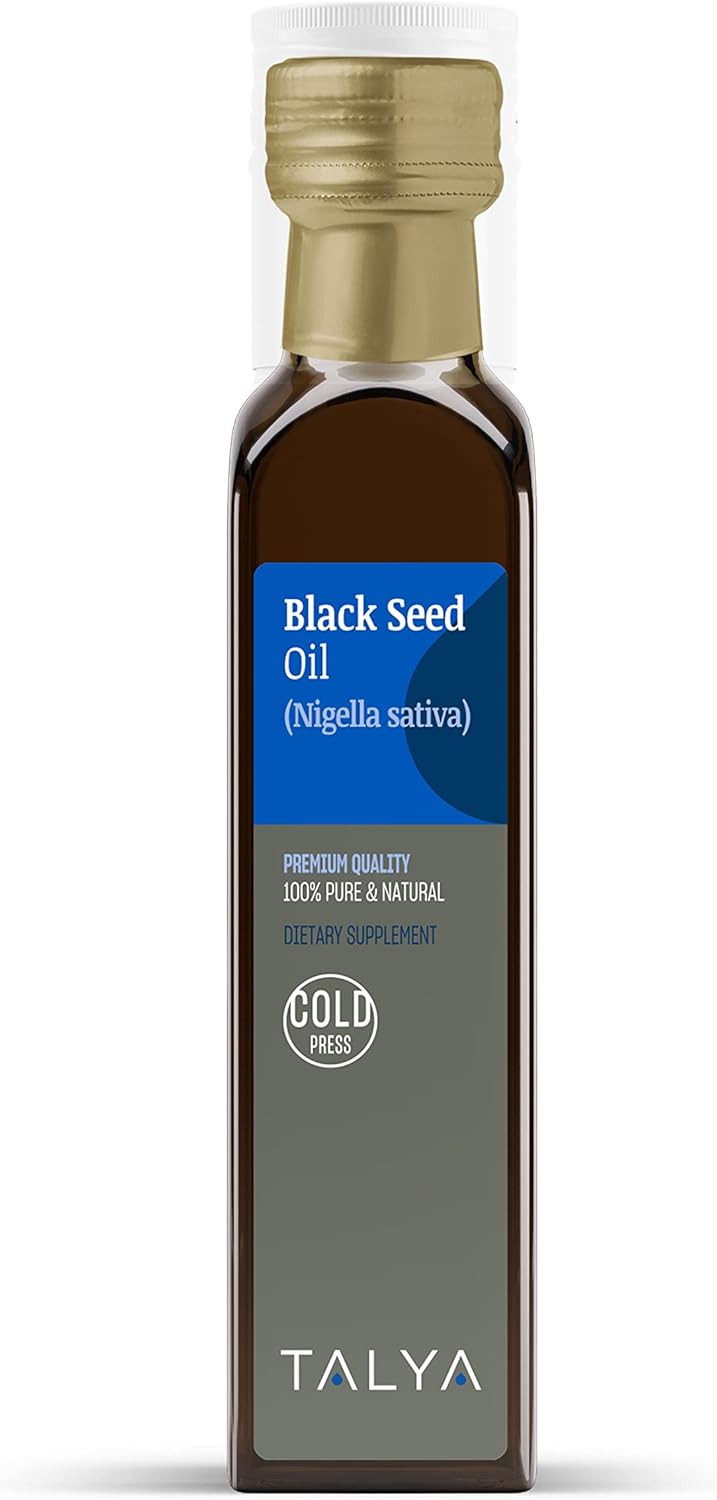 8.45 fl. oz Liquid Black Seed Oil - High Thymoquinone - Immune Support Supplement - Pure Turkish Black Seed Oil - Cold Pressed - Non-GMO - Glass Bottle