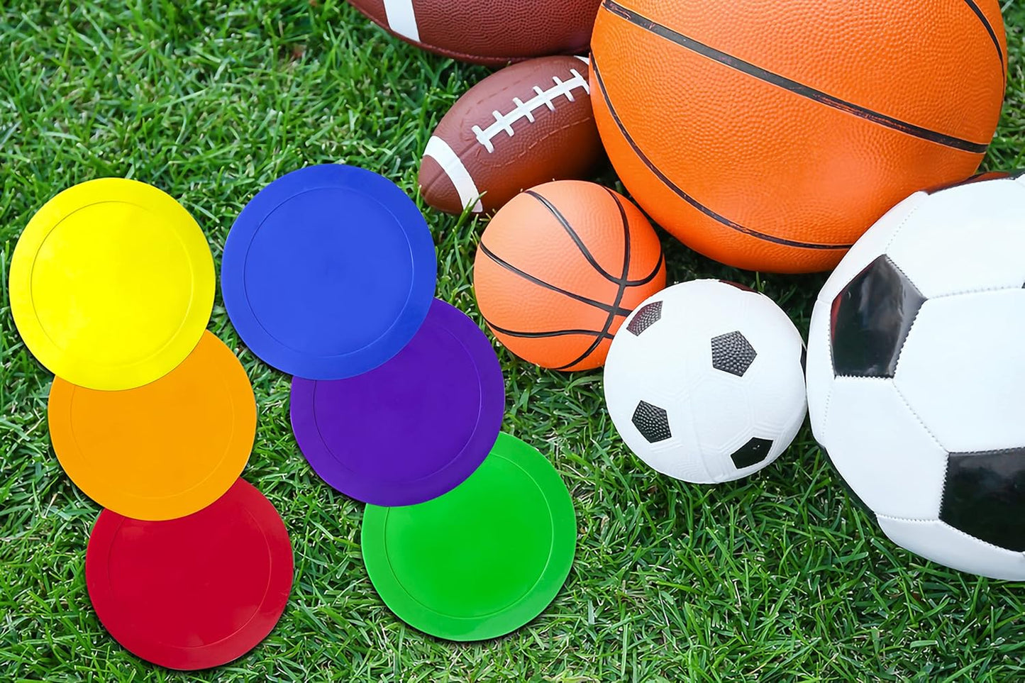 9 Inch Ace Creations Poly Vinyl Spot Markers - Set of 6 for Sports and Agility Training