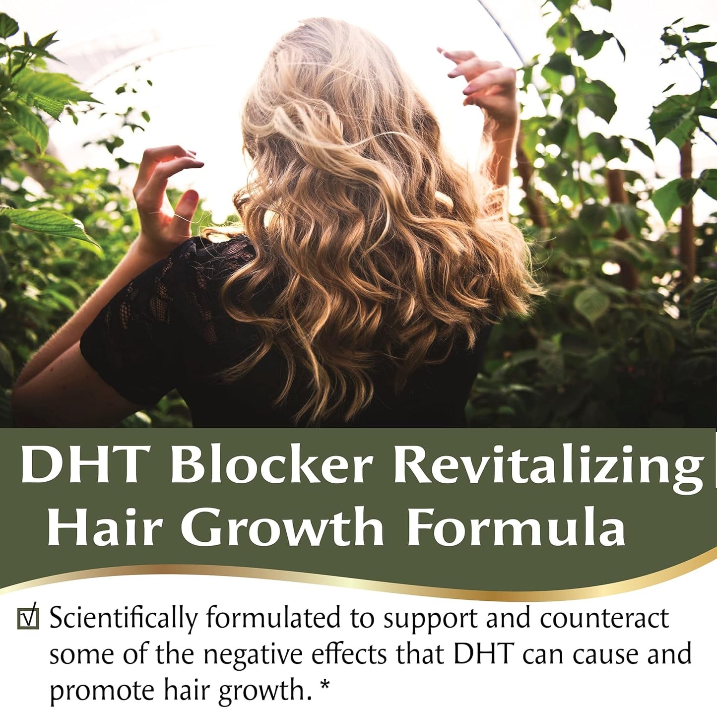 90 Capsules of Pacific Nature's DHT Blocker for Hair Growth Support - Non-GMO, Gluten Free Supplement for Men & Women