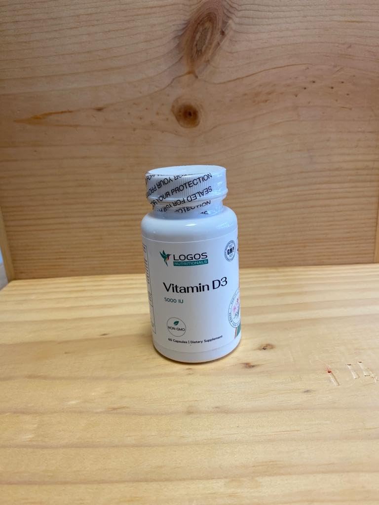 90 Count Vitamin D3 Supplements - Boost Immunity, Enhance Sleep, Strengthen Bones with 5000 IU's of The Sunshine Vitamin by logos nutritionals