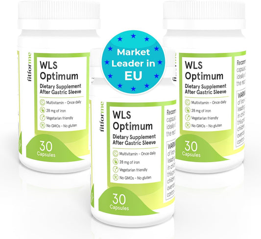 90 Day Supply of FitForMe Bariatric Multivitamins with Iron for Gastric Sleeve Patients - One Daily Capsule for WLS - Scientifically Proven Essential Nutrients