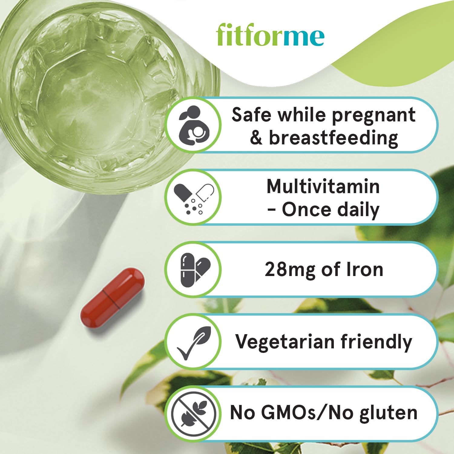 90 Day Supply of FitForMe Bariatric Multivitamins with Iron for Gastric Sleeve Patients - One Daily Capsule for WLS - Scientifically Proven Essential Nutrients