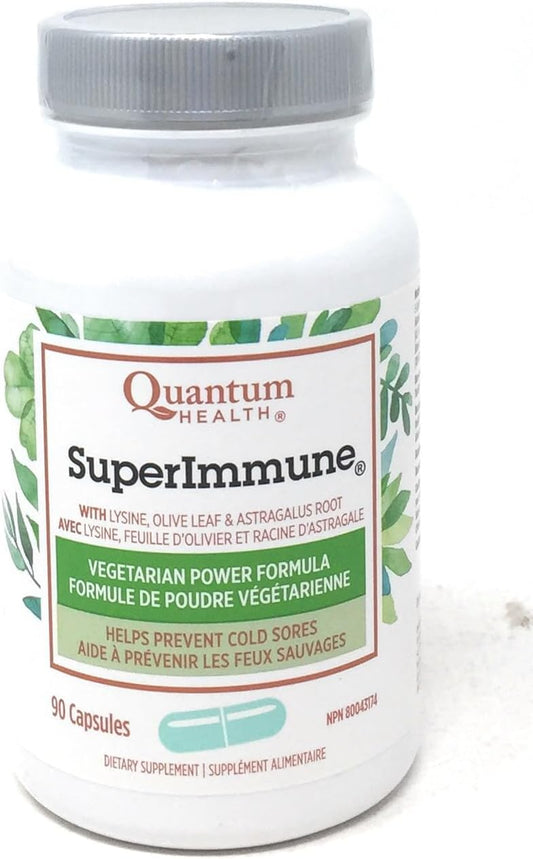 90 Vegetarian Capsules Quantum Health Super Immune+ Power Formula Supplement