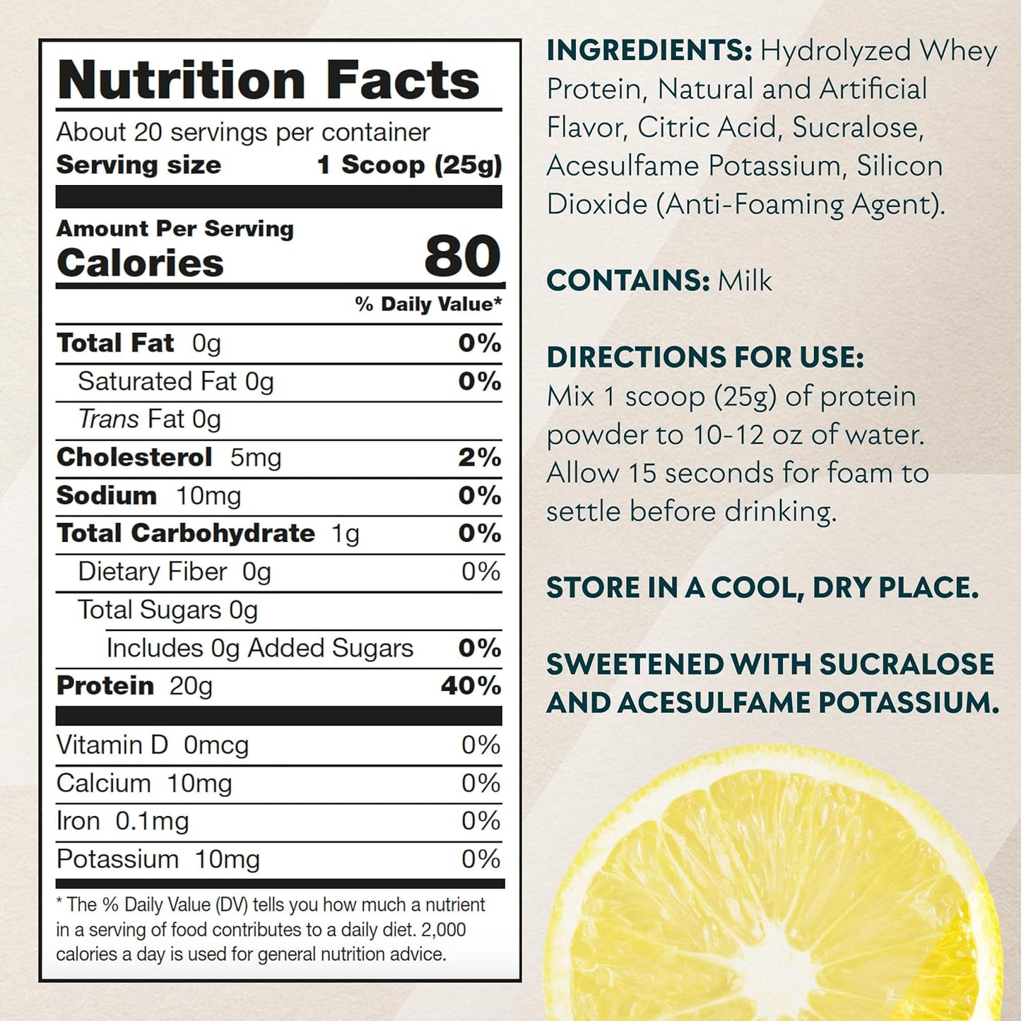 Myprotein Lemonade Clear Whey Isolate Protein Powder 1.1 Lb - 20 Servings - 20g Protein per Serving - Naturally Flavored Drink Mix - Espot.com.au