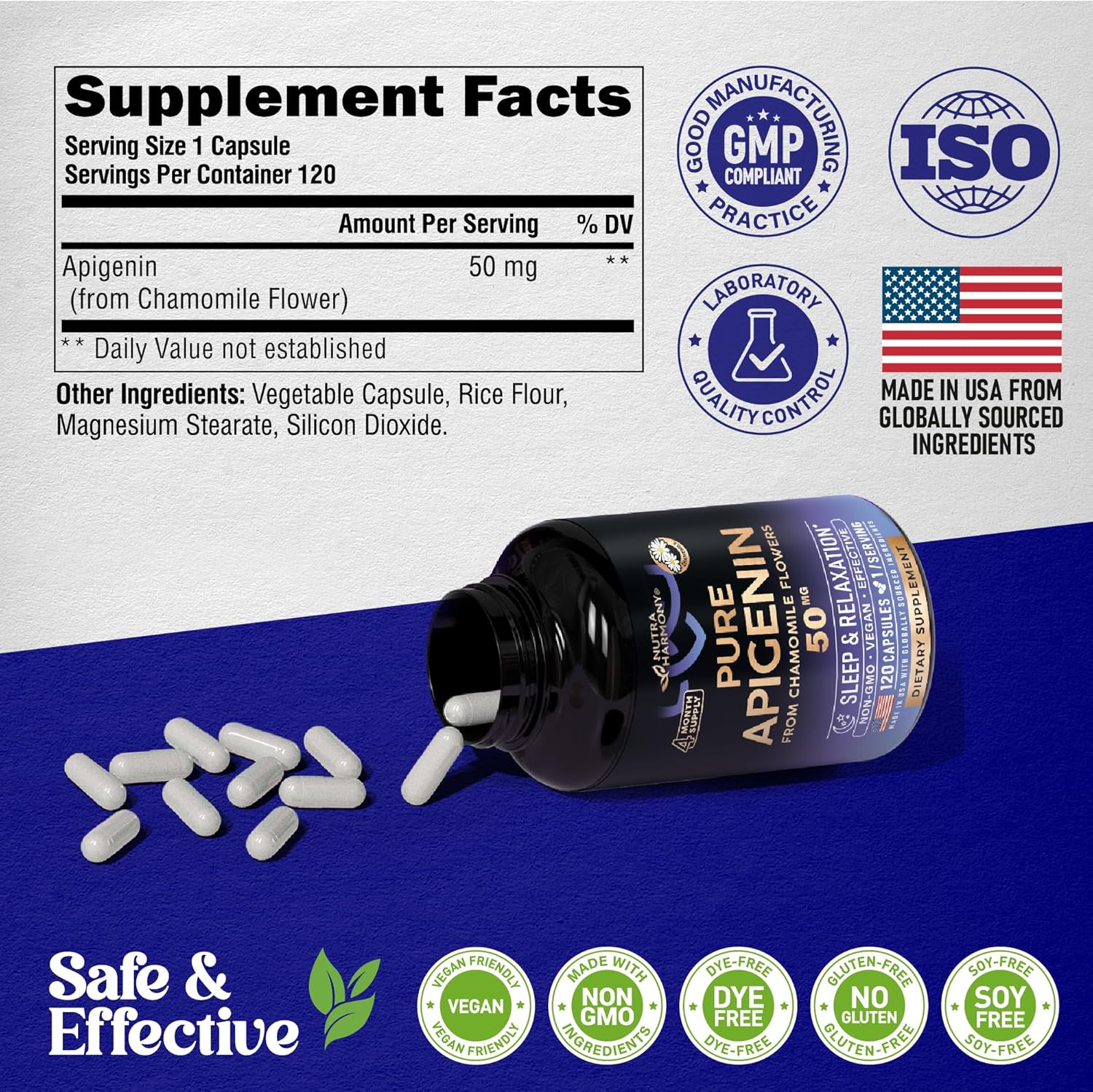 apigenin-50mg-supplement-for-sleep---natural-chamomile-extract---promotes-quality-rest-relaxation---vegan-non-gmo---120-capsules---made-in-usa-6