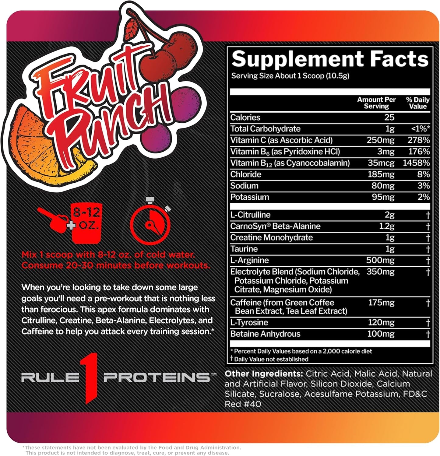 rule-1-r1-roar-pre-workout-powder-with-creatine-beta-alanine-citrulline-electrolytes-caffeine---fruit-punch-flavor---30-servings-7