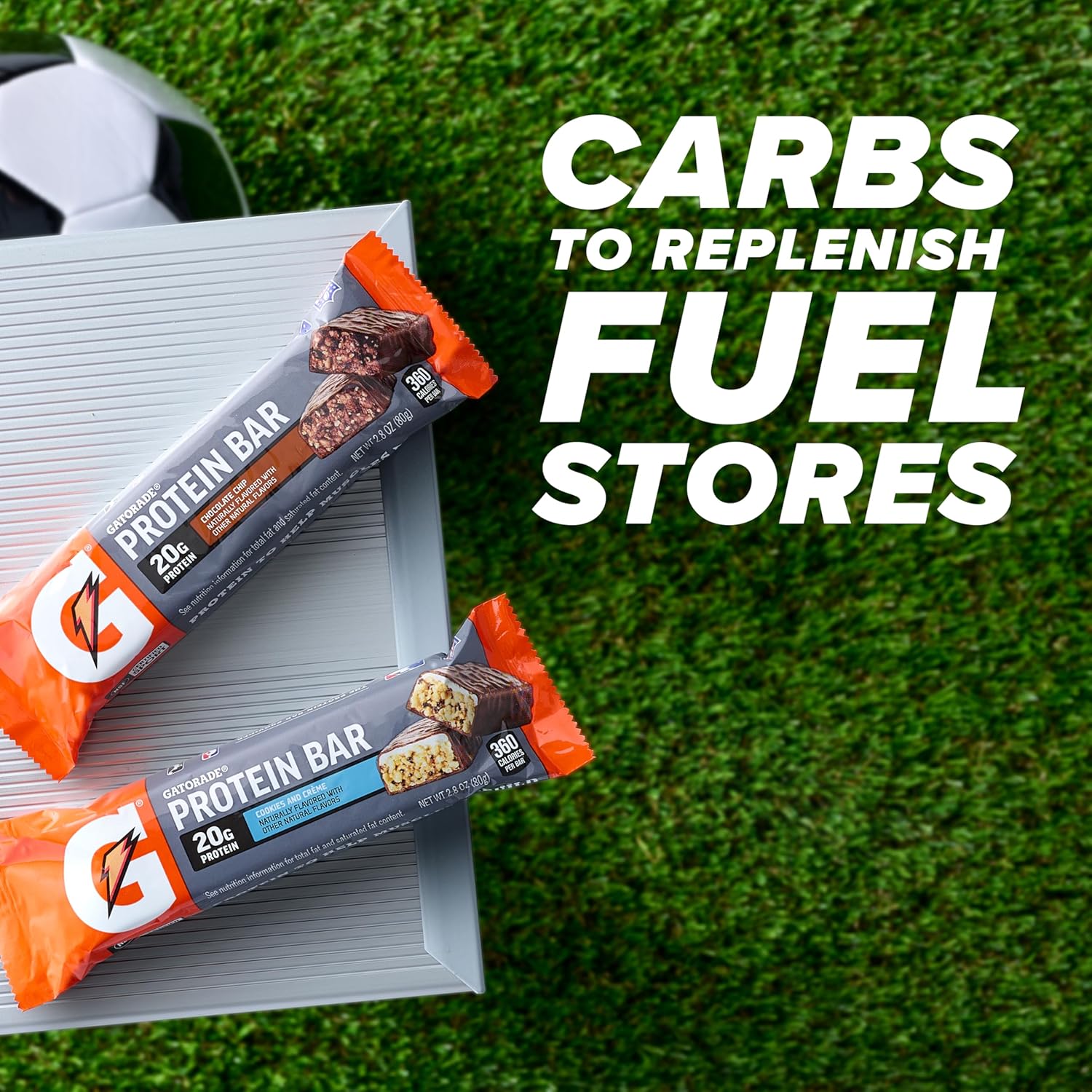 Gatorade Cookies & Crème Whey Protein Bars - Pack of 12, 2.8 oz Bars with 20g Protein per Bar - Espot.com.au