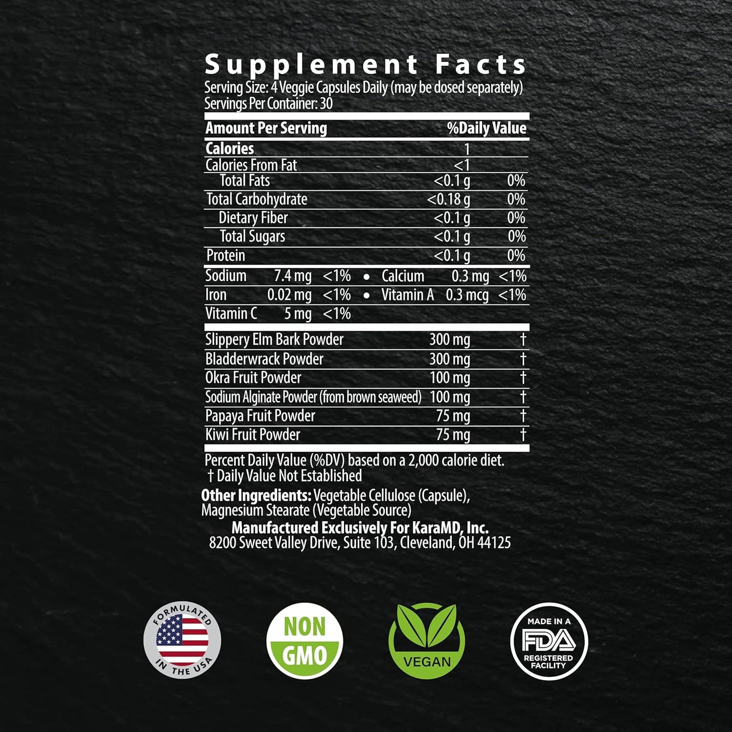 KaraMD Lectin Guard Supplement for Gut & Colon Health | Lectin Blocker with Slippery Elm, Bladderwrack, Sodium Alginate, Okra, Kiwi & Papaya | Vegan, Non-GMO, Gluten-Free | 30 Servings - Espot.com.au