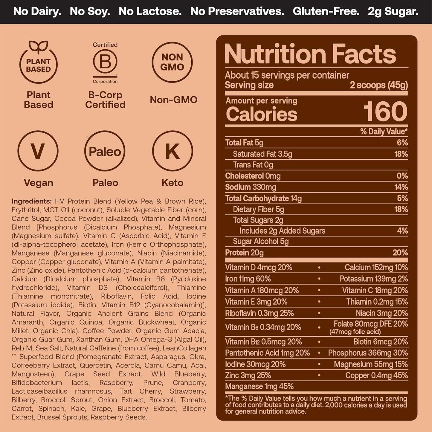 venus-williams-happy-viking-iced-coffee-protein-powder---20g-protein-keto-vegan-gluten-free-non-gmo---complete-meal-replacement-24-oz-7