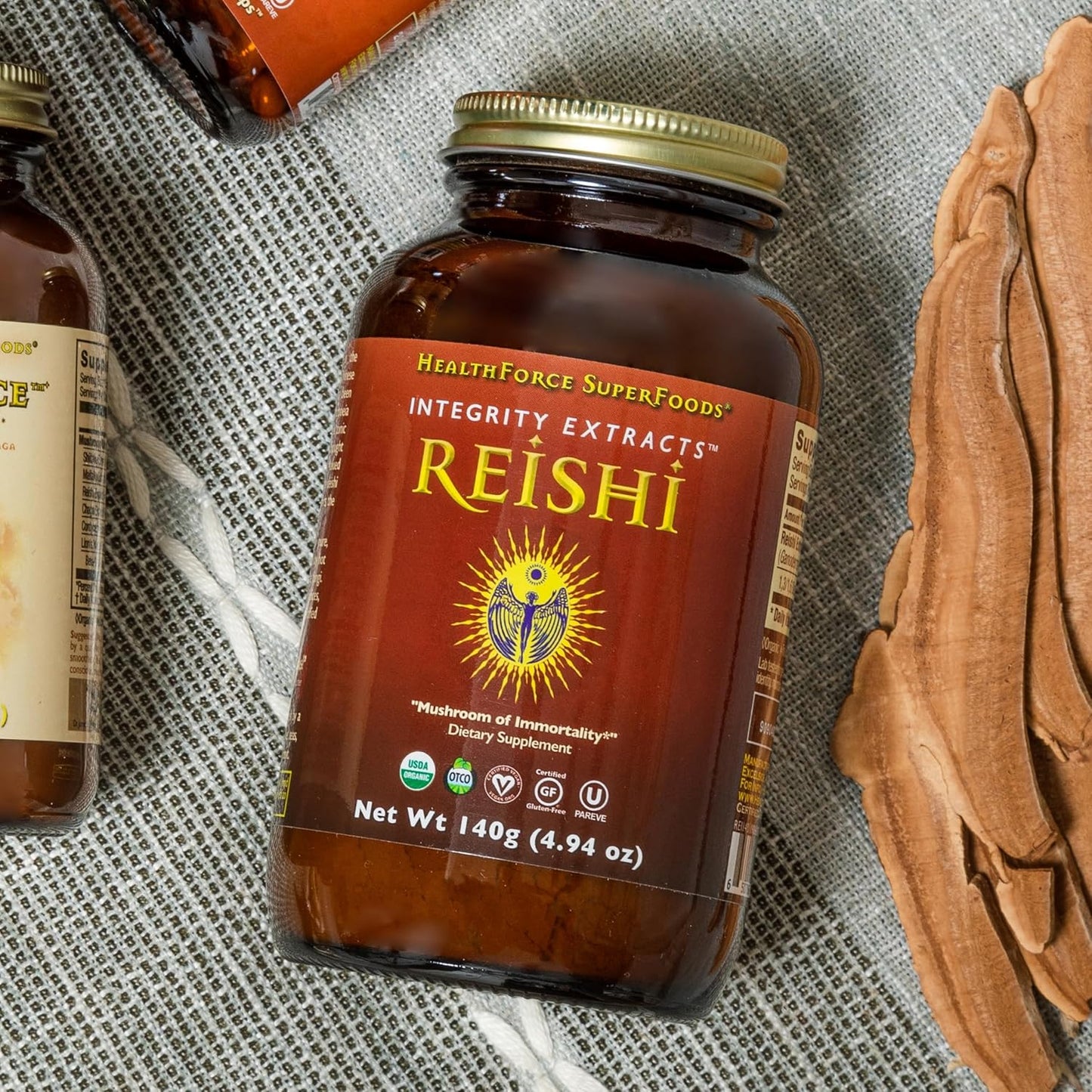 HealthForce SuperFoods Integrity Extracts Reishi Powder 140g - Organic Mushroom Extract for Immune Support and Wellness - Espot.com.au