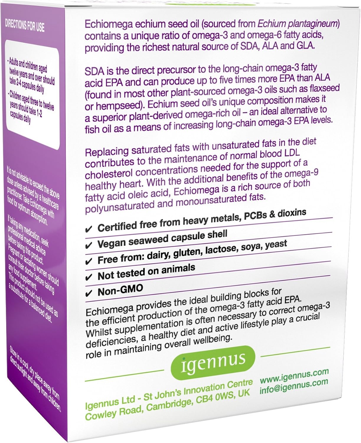 igennus-echiomega-vegan-triple-omega-3-6-9-500mg-softgels-for-women---echium-seed-oil-efa-supplement-with-gla---60-capsules-2