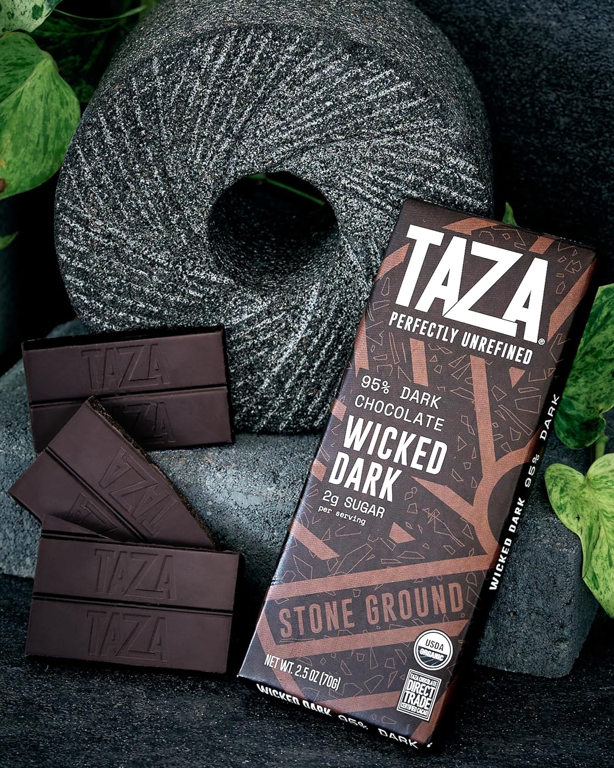 organic-taza-chocolate-amaze-bar---95-stone-ground-wicked-dark---25-oz-6-pack---vegan-friendly-4