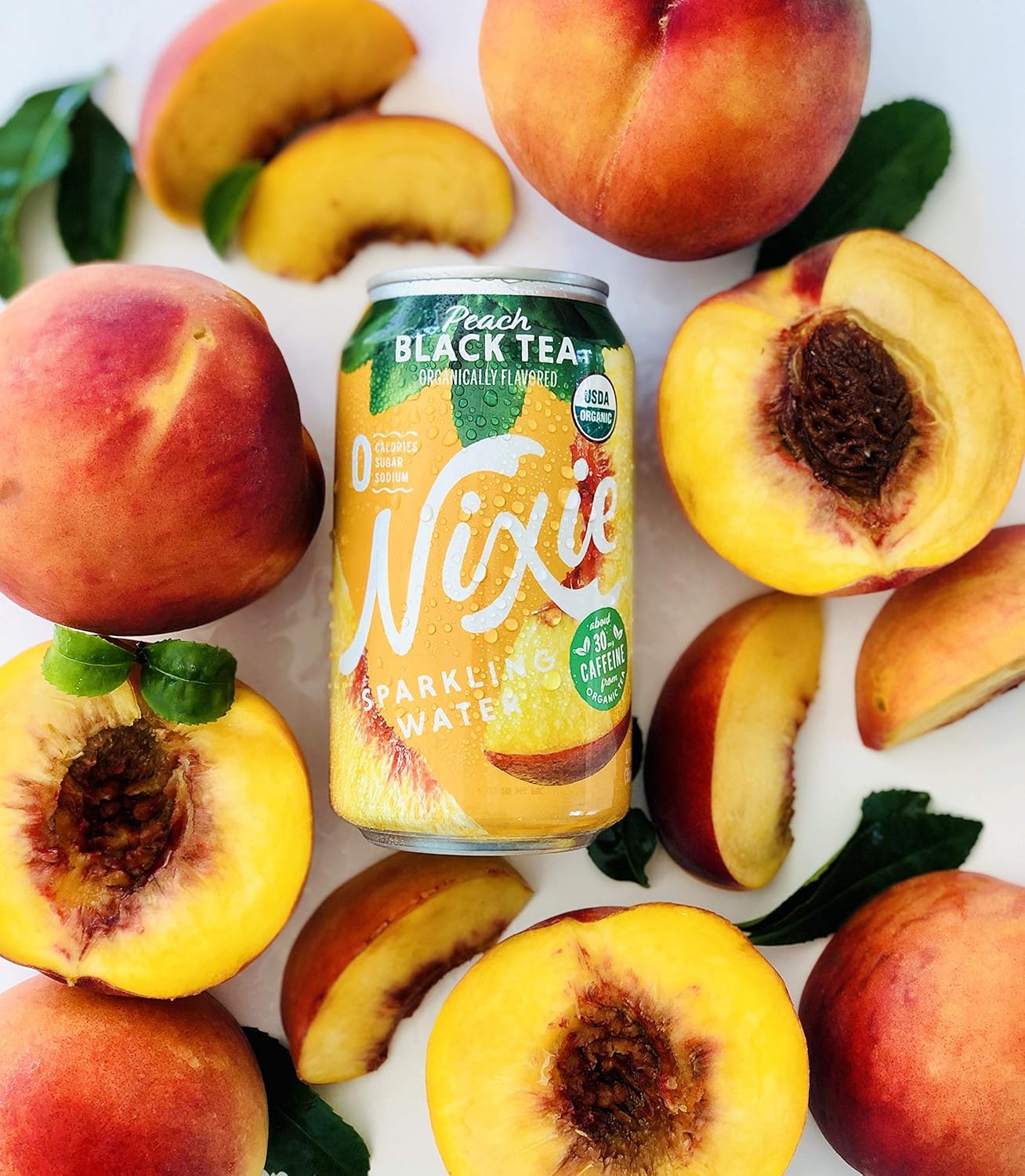 organic-peach-black-tea-nixie-sparkling-water---lightly-caffeinated-30mg-12-fl-oz-cans-24-pack---vegan-non-gmo-gluten-free---0-calorie-sugar-sodium-4