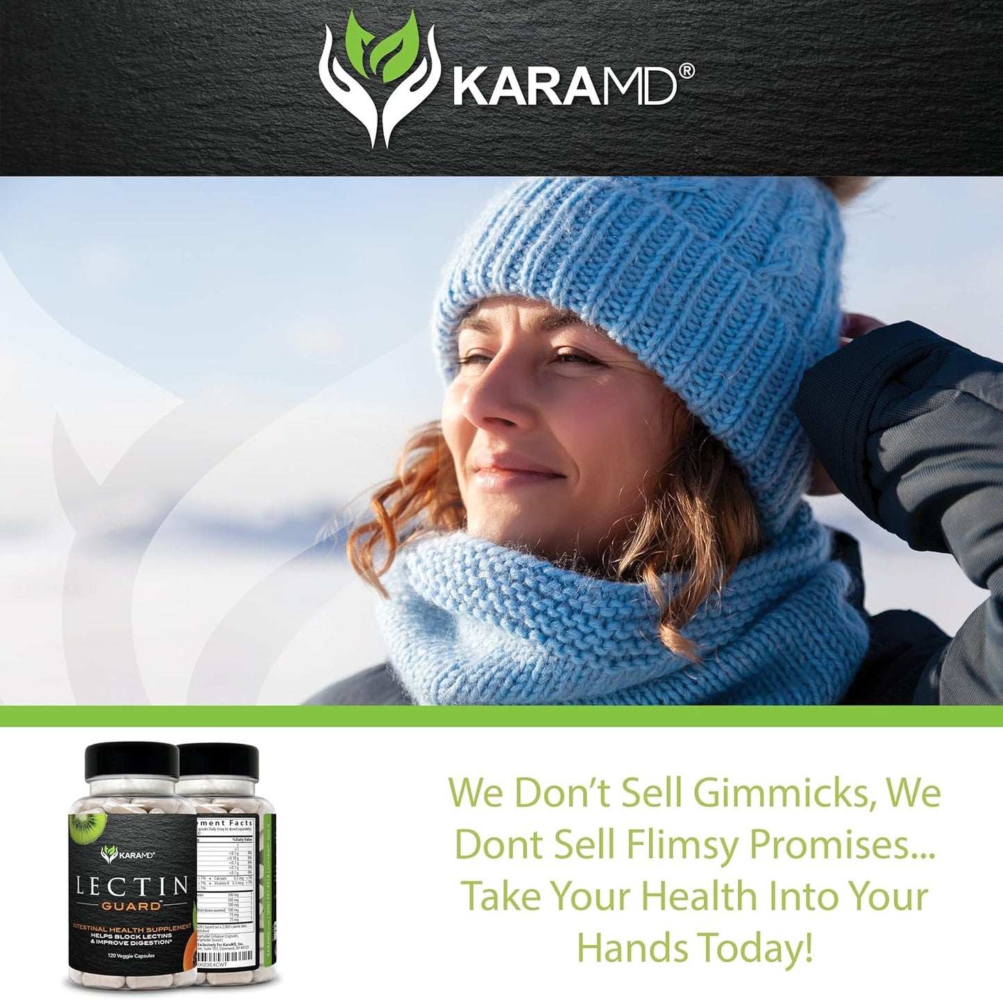 KaraMD Lectin Guard Supplement for Gut & Colon Health | Lectin Blocker with Slippery Elm, Bladderwrack, Sodium Alginate, Okra, Kiwi & Papaya | Vegan, Non-GMO, Gluten-Free | 30 Servings - Espot.com.au