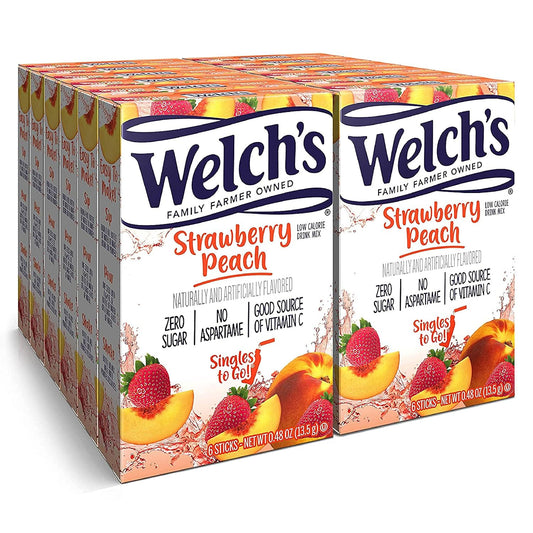 Welch's Singles To Go Water Drink Mix - Strawberry Peach Flavor, 72 Packets in Total - Espot.com.au