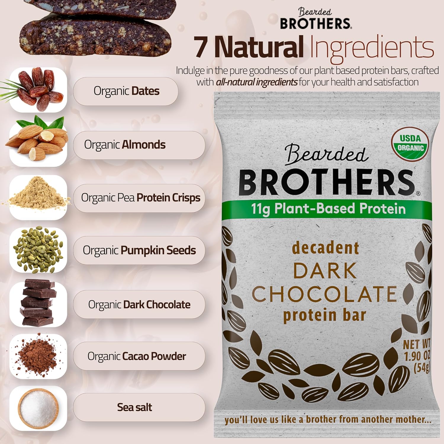 organic-dark-chocolate-protein-bars-10-pack---vegan-gluten-free-with-11g-plant-based-protein-non-gmo-healthy-snacks-for-adults-high-in-fiber-2