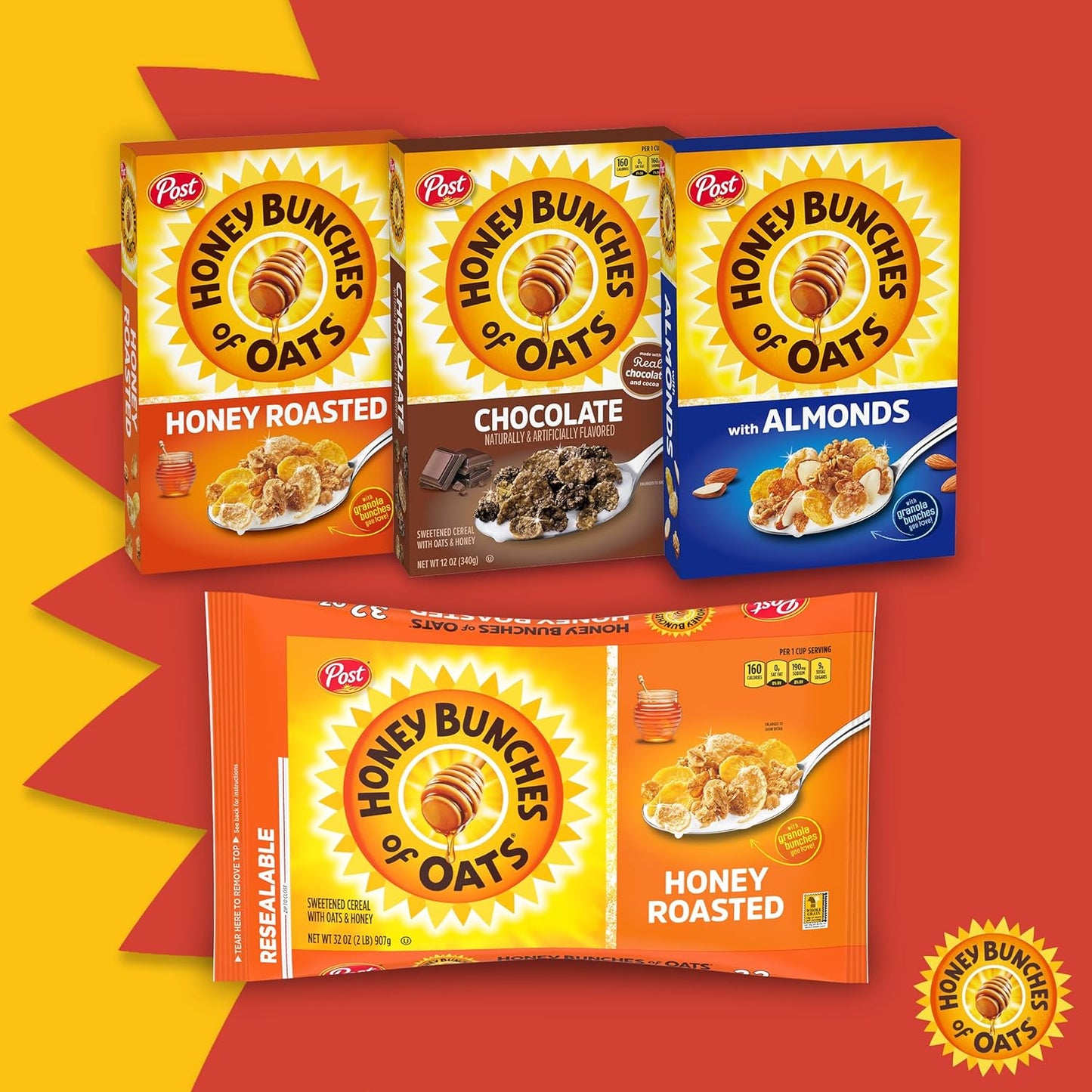 Whole Grain Chocolate Honey Bunches of Oats Cereal - 12oz Box - Espot.com.au