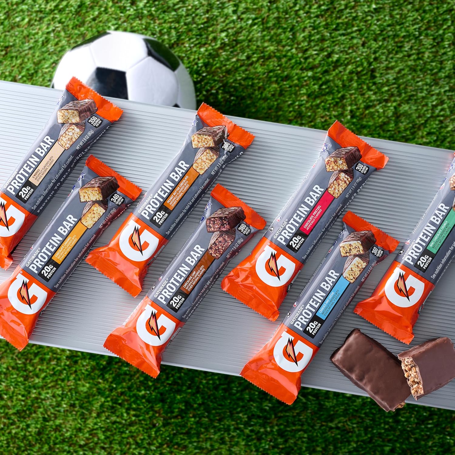 Gatorade Cookies & Crème Whey Protein Bars - Pack of 12, 2.8 oz Bars with 20g Protein per Bar - Espot.com.au