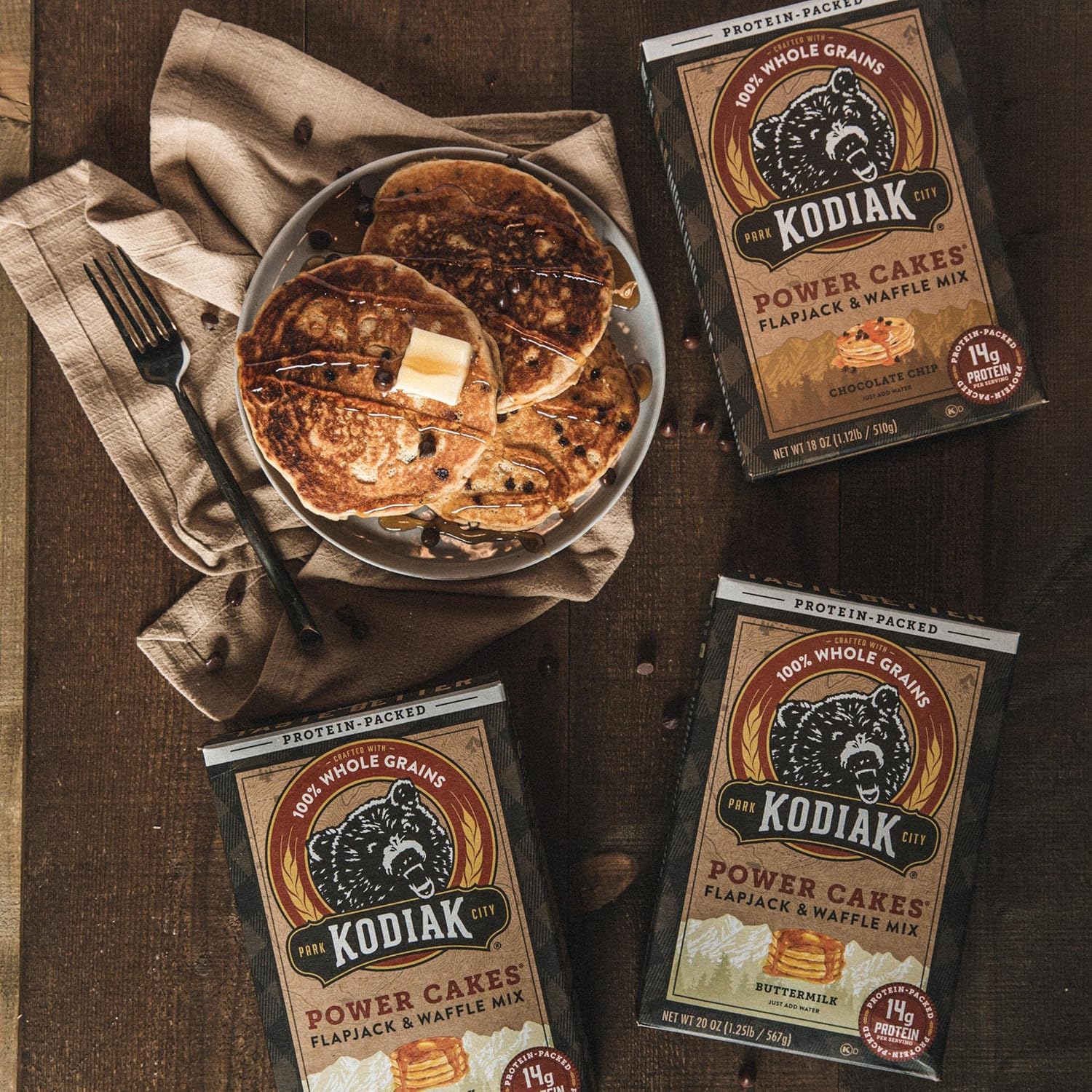 kodiak-cakes-power-cakes-variety-pack---protein-pancake-mix---whole-grain-flapjack-and-protein-waffle-mix---buttermilk-and-chocolate-chip---38oz-bulk-pack-6