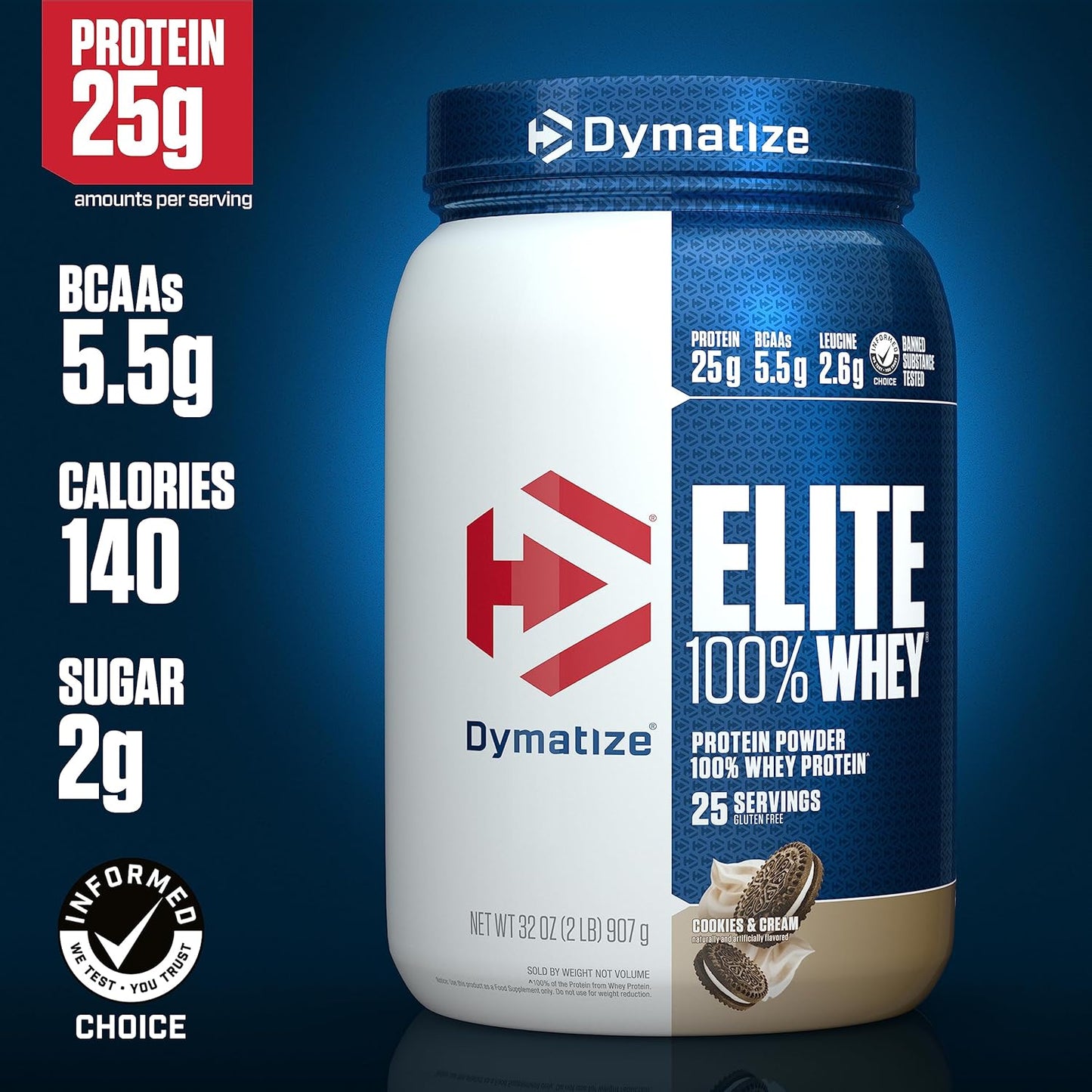 dymatize-elite-whey-protein-powder---cookies-cream-flavor-25g-protein-55g-bcaas-27g-l-leucine-fast-absorbing-for-muscle-recovery---2lb-25-servings-2