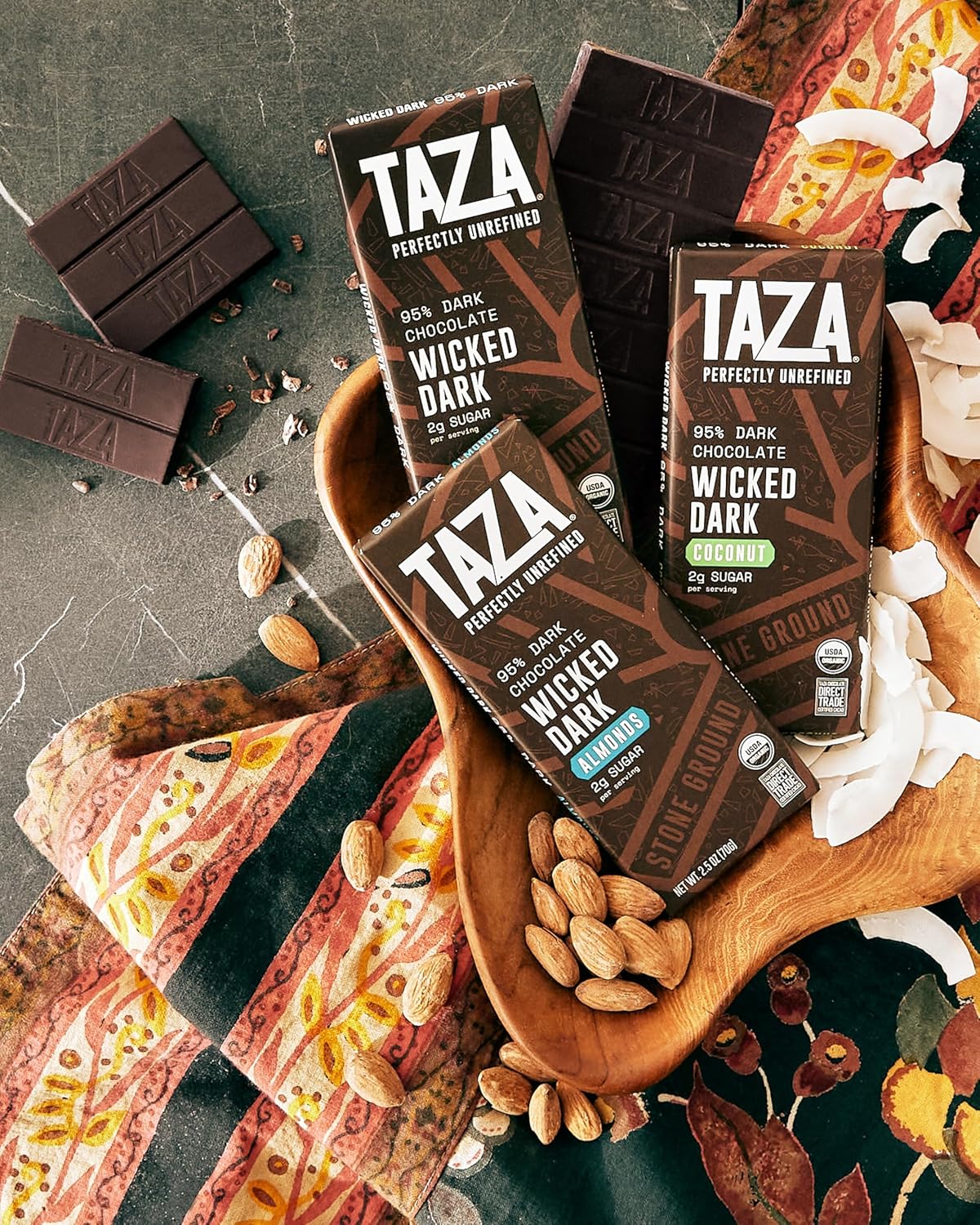 organic-taza-chocolate-amaze-bar-95-stone-ground-wicked-dark-25oz-10-pack---vegan-friendly-7