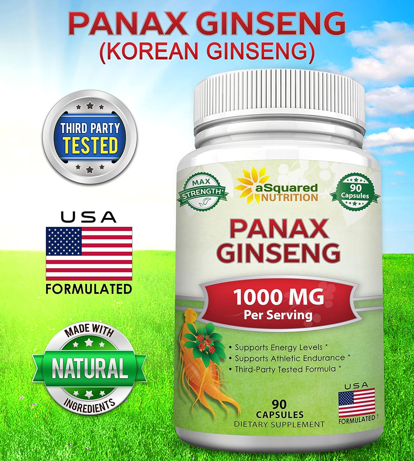 natural-korean-panax-ginseng-1000mg-max-strength-capsules---90-count-complex-root-extract-red-white-with-high-ginsenosides-for-energy---asian-supplement-tablets-5