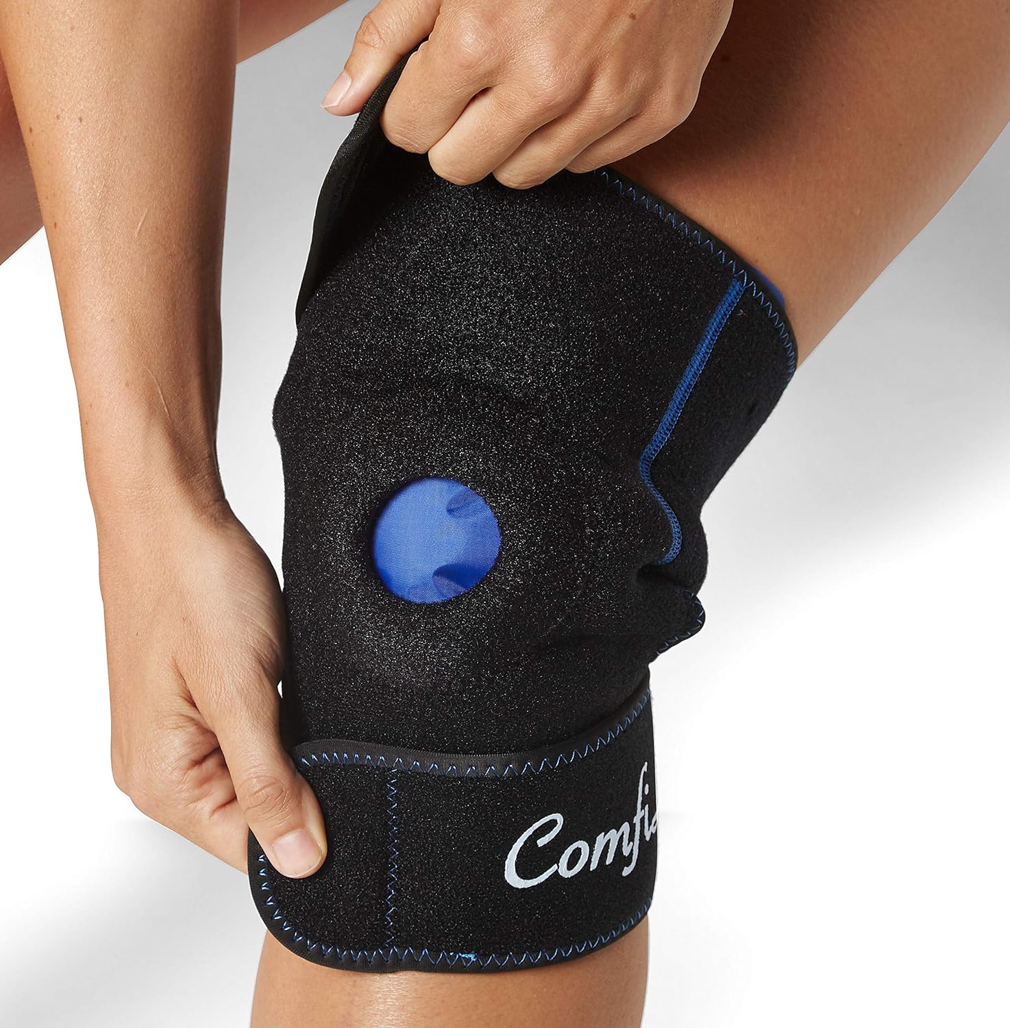 Adjustable Knee Ice Pack with Wrap - Reusable Hot & Cold Gel Pack for Knee Injuries, Pain, Surgery - ComfiLife Compression Support for Arthritis, Meniscus - Knee Brace for Recovery & Relief - Espot.com.au