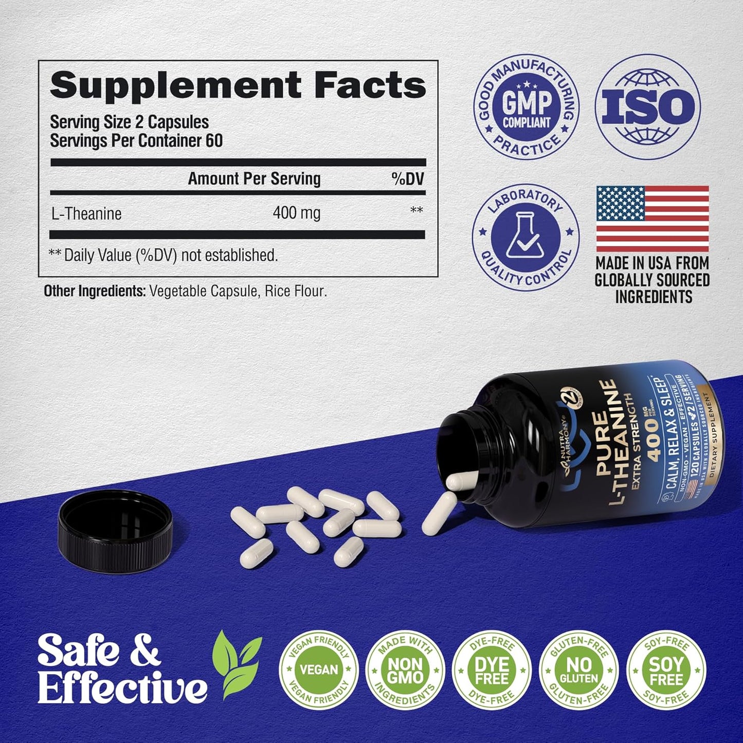 nutraharmony-l-theanine-400mg-capsules-for-stress-relief-relaxation-sleep-support---extra-strength-plant-based-supplement-made-in-usa---non-gmo-gluten-free---120-vegan-capsules-for-men-women-7