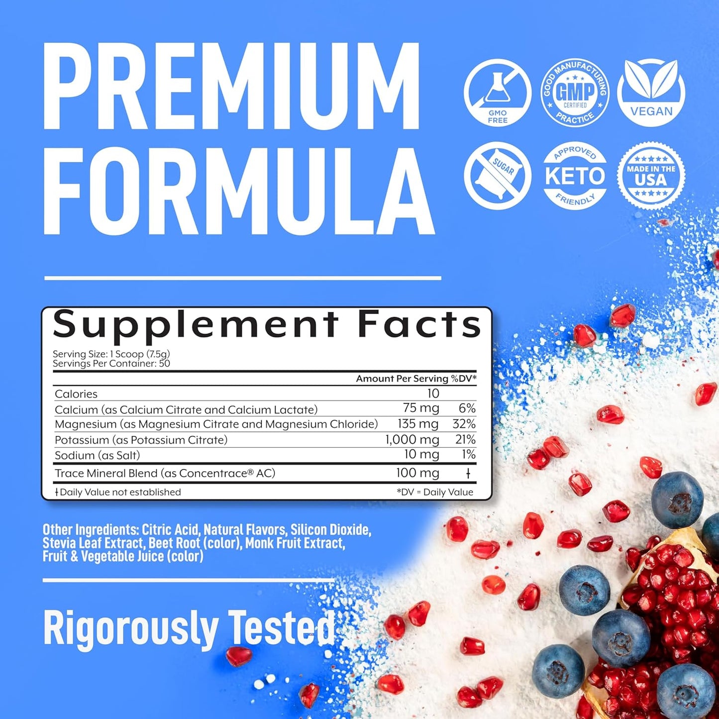 USA Made Keppi Keto Electrolytes Powder - Sugar-Free Hydration & Recovery Drink with Blueberry Pomegranate Flavor - Easy Mixing, No Clumps - Espot.com.au