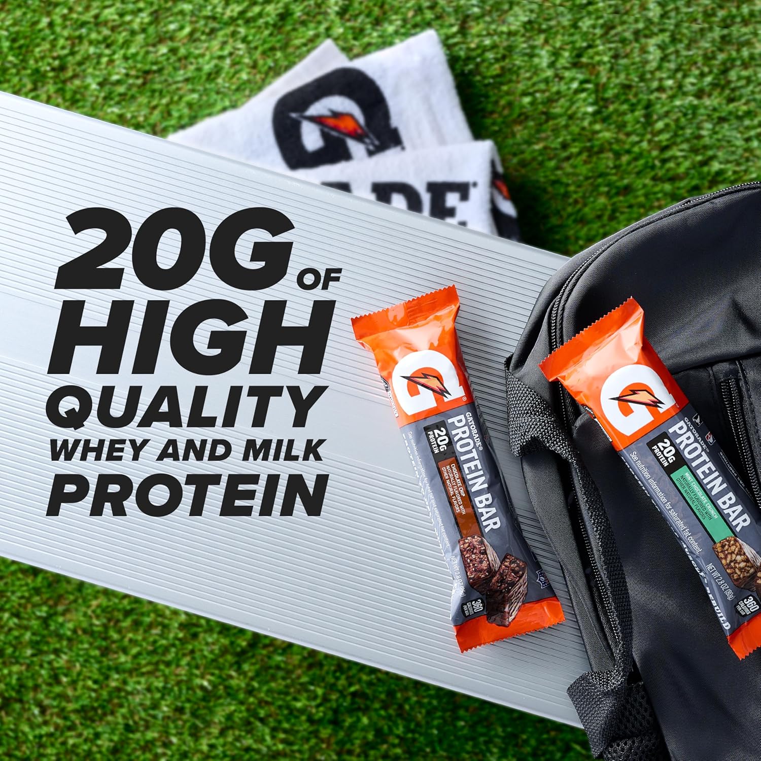 Gatorade Cookies & Crème Whey Protein Bars - Pack of 12, 2.8 oz Bars with 20g Protein per Bar - Espot.com.au