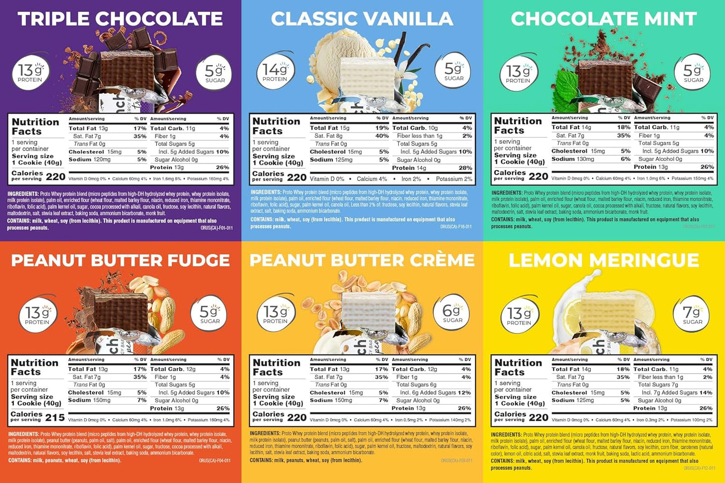 30 Count Power Crunch Protein Wafer Bars Variety Pack - 6 Flavors, 1.4 Ounce Bars - Delicious High Protein Snacks - Espot.com.au