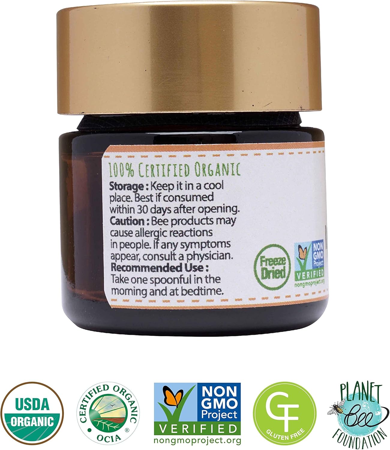 organic-greenbow-royal-jelly-powder---100-usda-certified-non-gmo-gluten-free-freeze-dried---nutrition-packed-superfood---17g-3