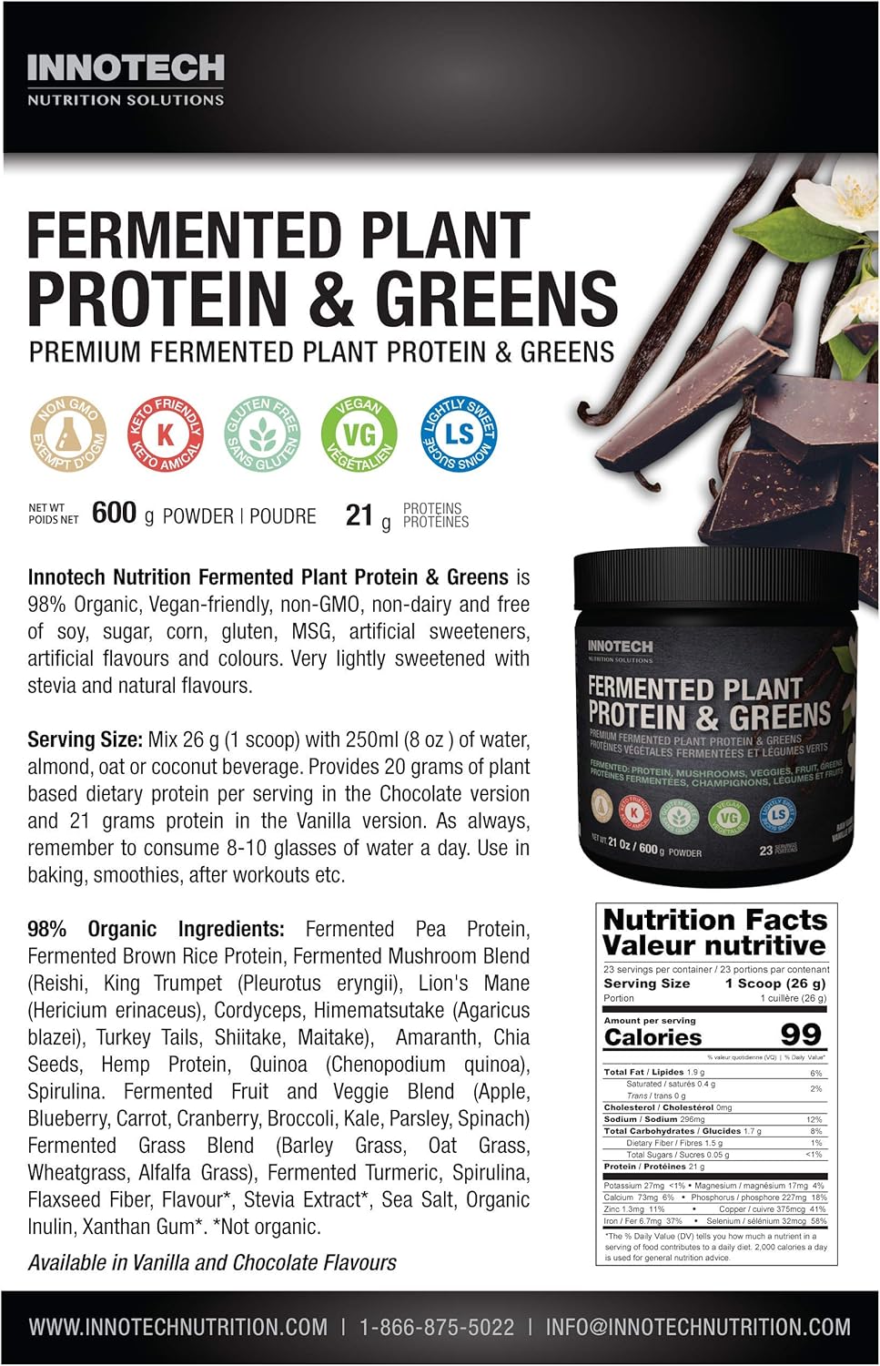 innotech-nutrition-solutions-fermented-plant-protein-greens-vanilla---lightly-sweetened-600g---organic-vegan-protein-powder-6