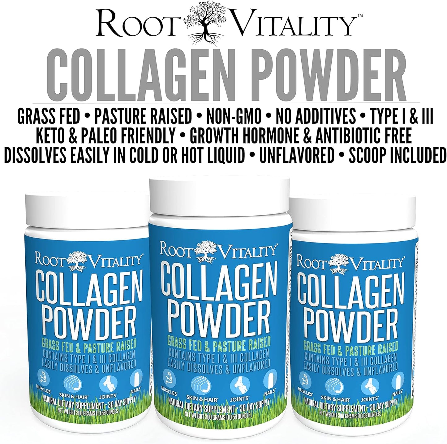 grass-fed-collagen-peptides-powder-for-skin-hair-nails---hydrolyzed-protein-supplement-non-gmo-zero-sugar---30-servings-for-men-women-3