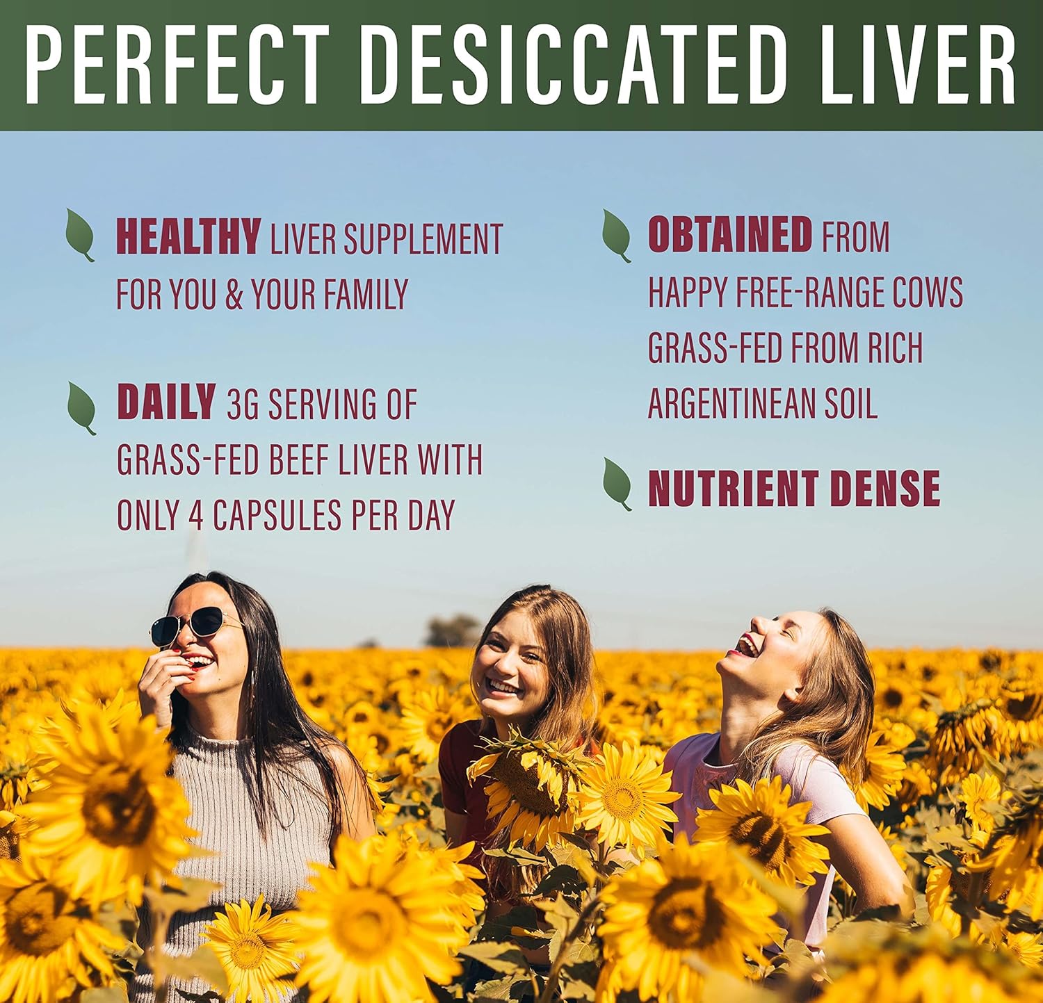 Grass-Fed Desiccated Beef Liver Capsules - Natural Protein & Iron Source, Vitamin A & B Boost - Energy & Immunity Support - Chemical-Free Dairy-Free & Hormone-Free - Espot.com.au